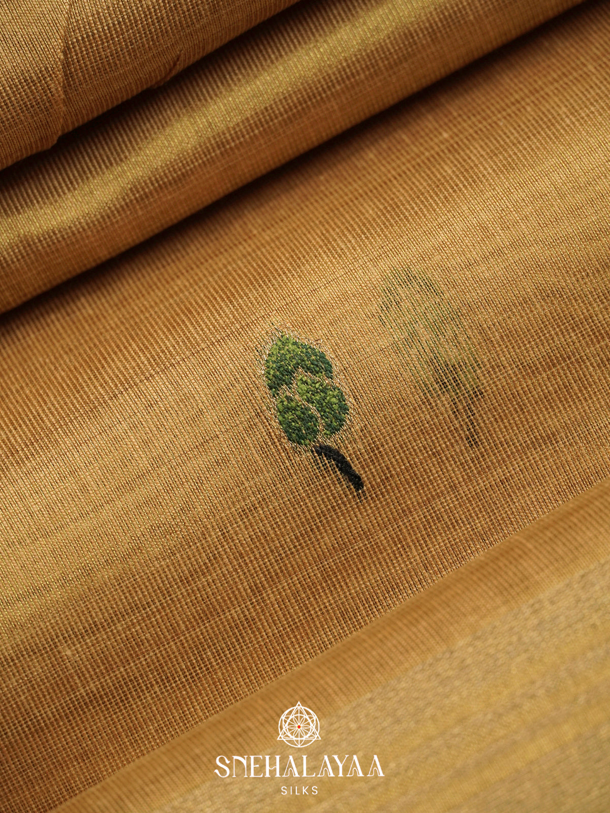 Beige Linen Saree
