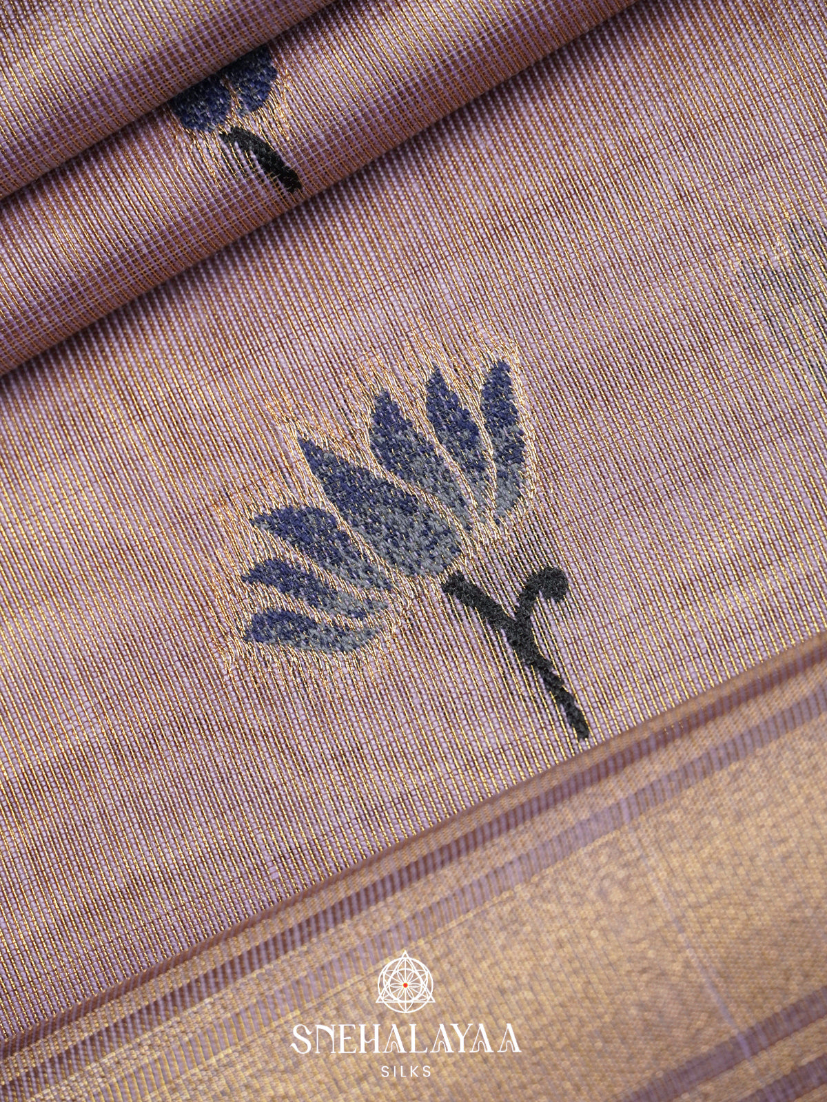 Lavender Linen Saree