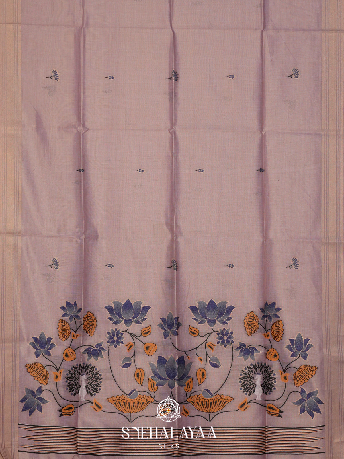 Lavender Linen Saree