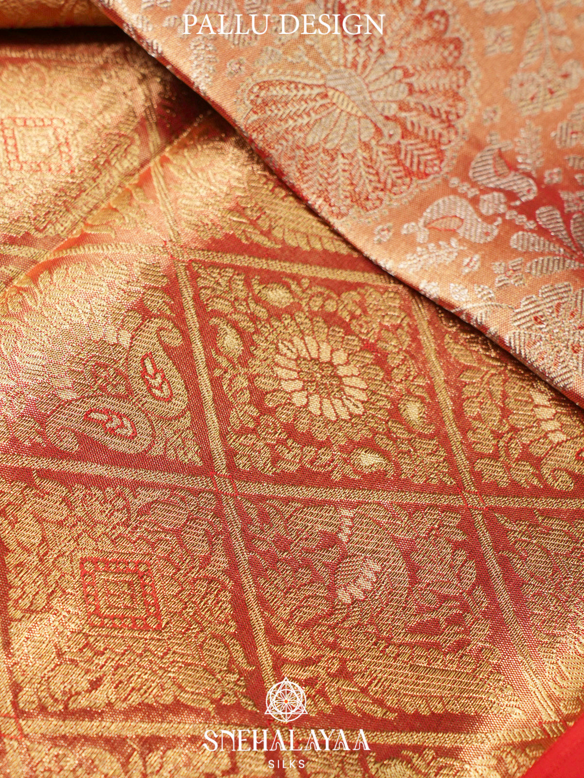 Peach  Kanjivaram Silk Saree