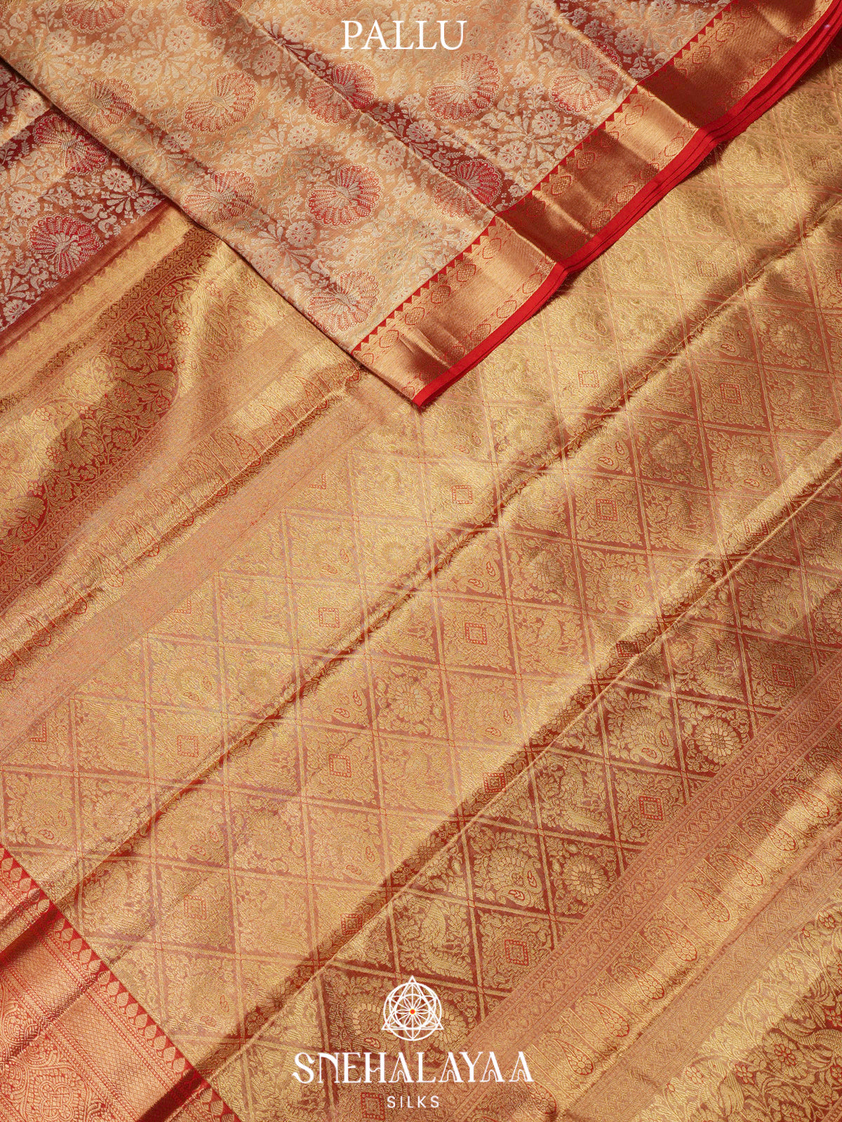Peach  Kanjivaram Silk Saree