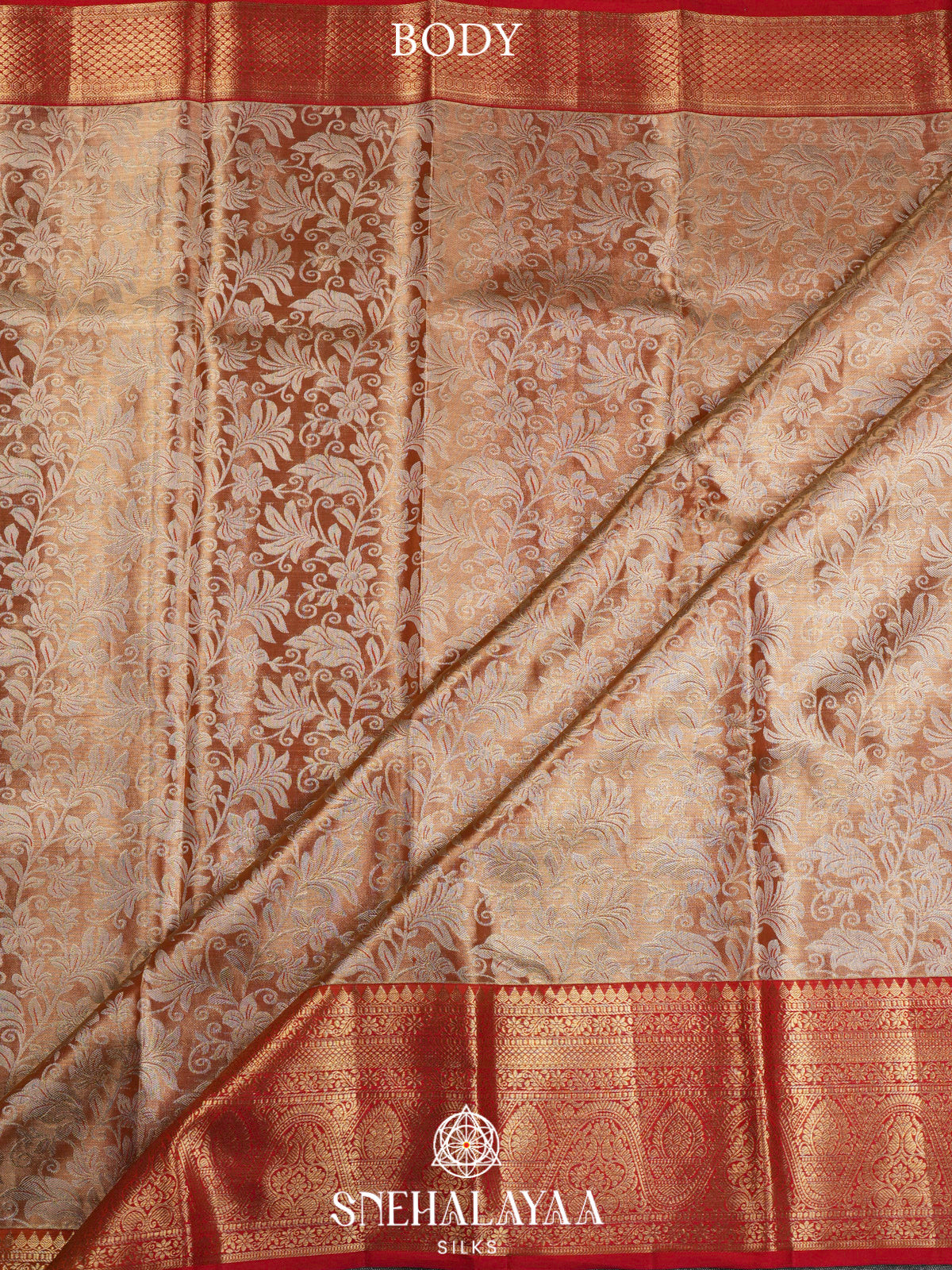 Pale Gold  Kanjivaram Silk Saree