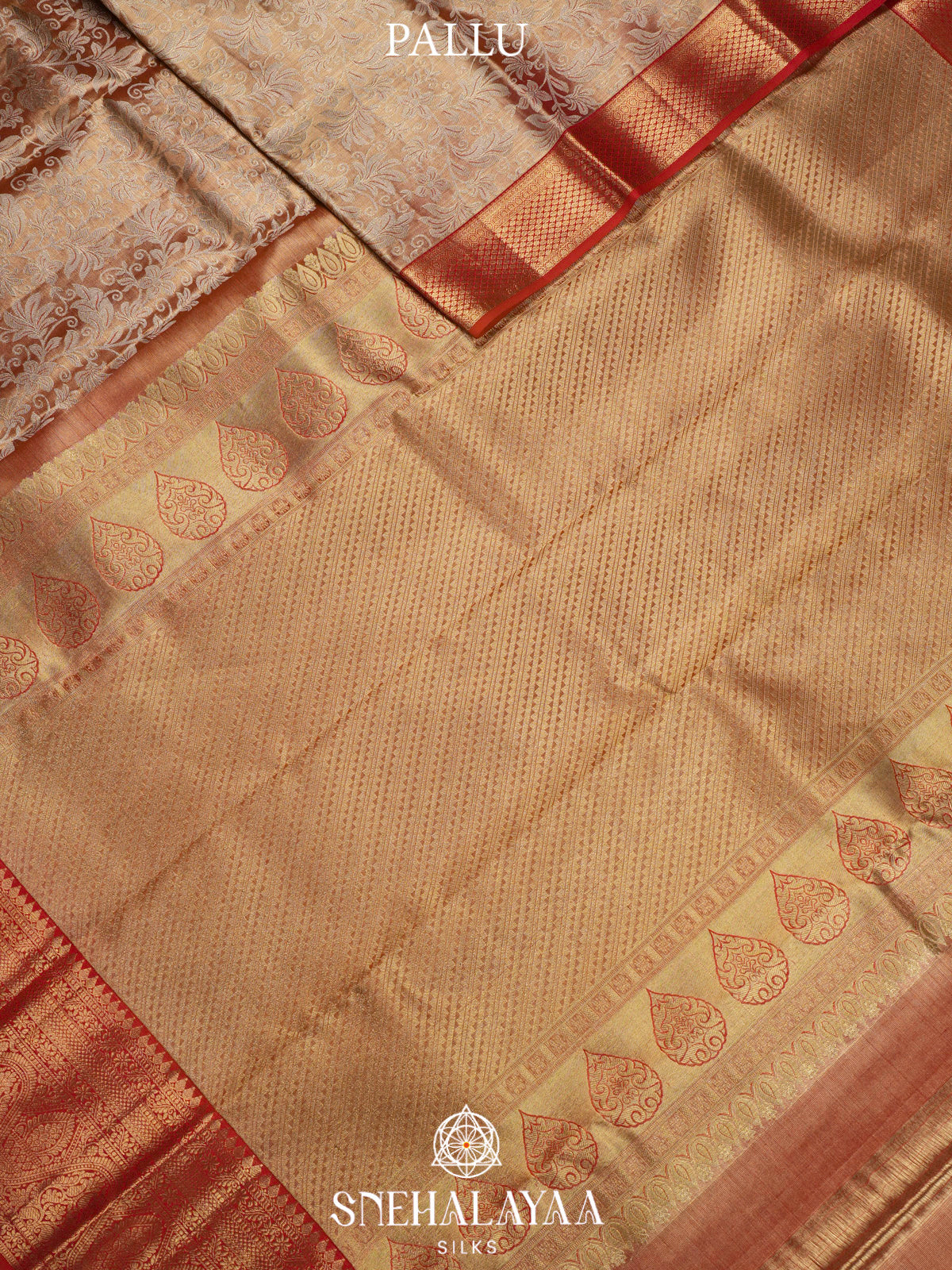 Pale Gold  Kanjivaram Silk Saree