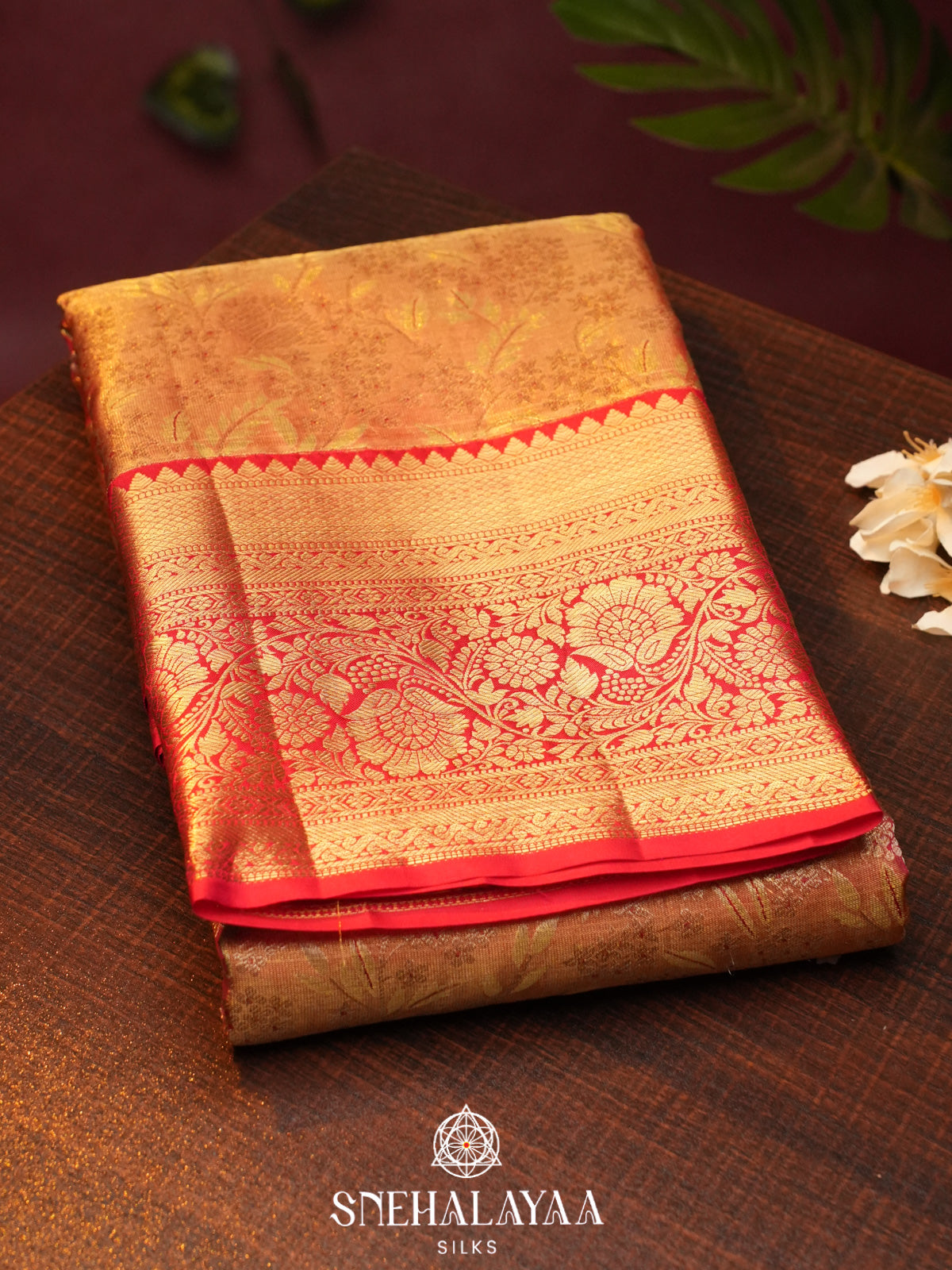Pale Orange  Kanjivaram Silk Saree