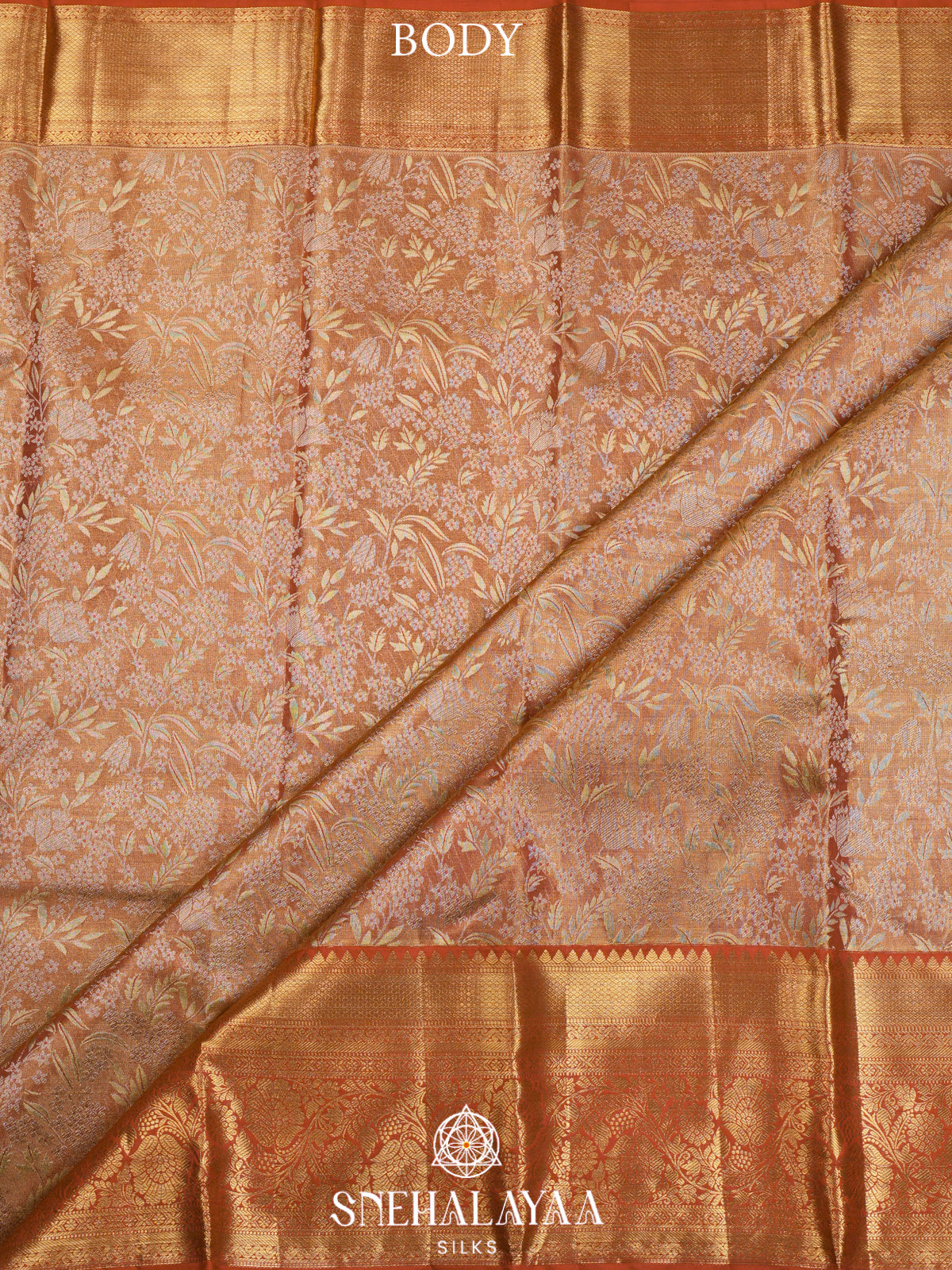 Pale Orange  Kanjivaram Silk Saree