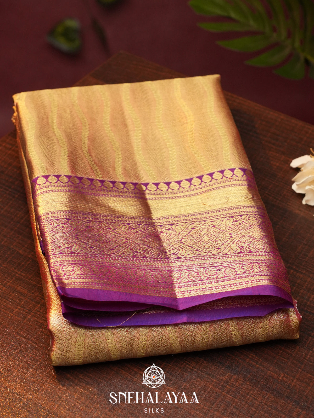 Gold  Kanjivaram Silk Saree