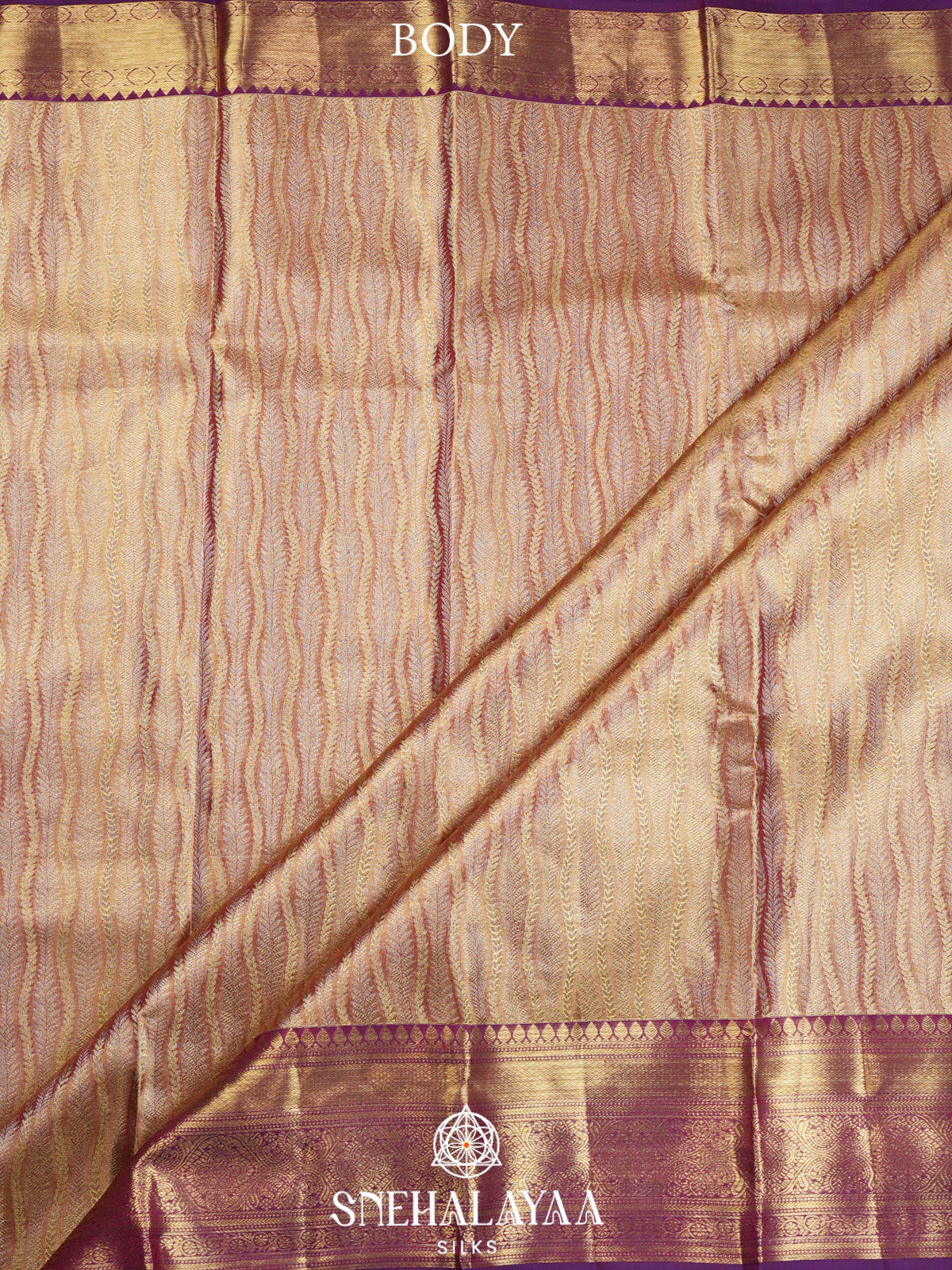 Gold  Kanjivaram Silk Saree