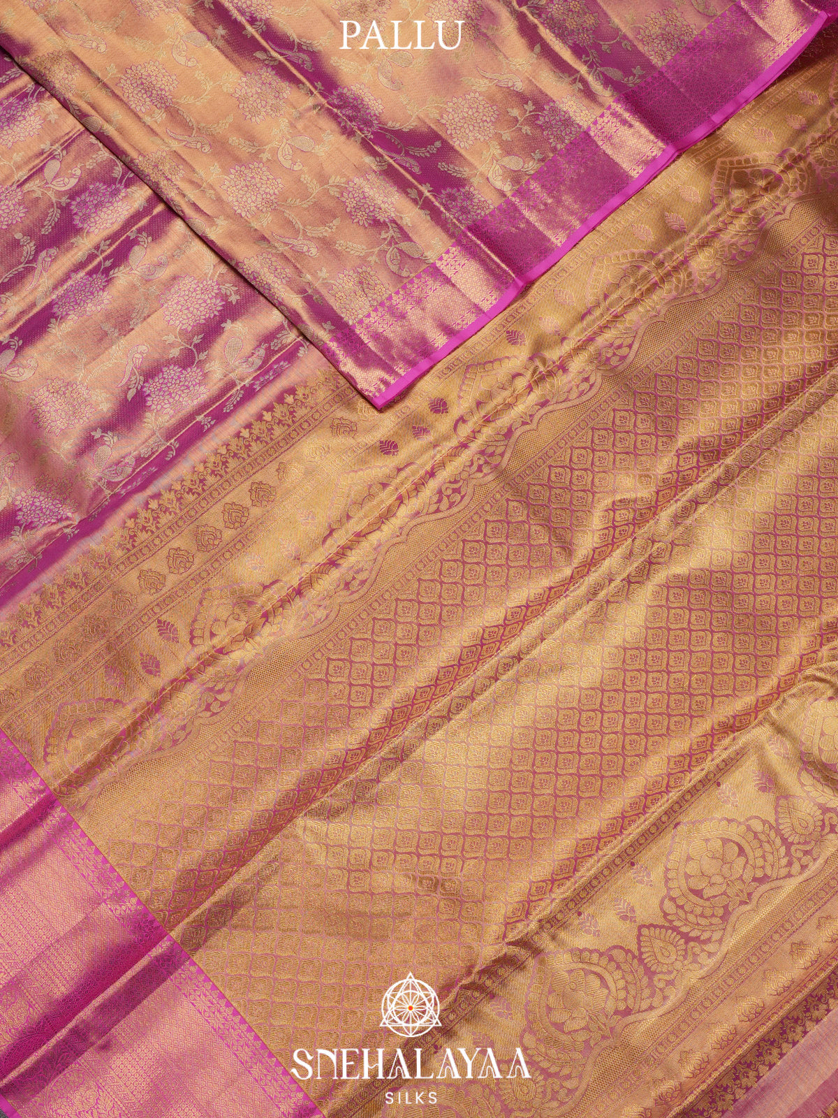 Rose Pink  Kanjivaram Silk Saree