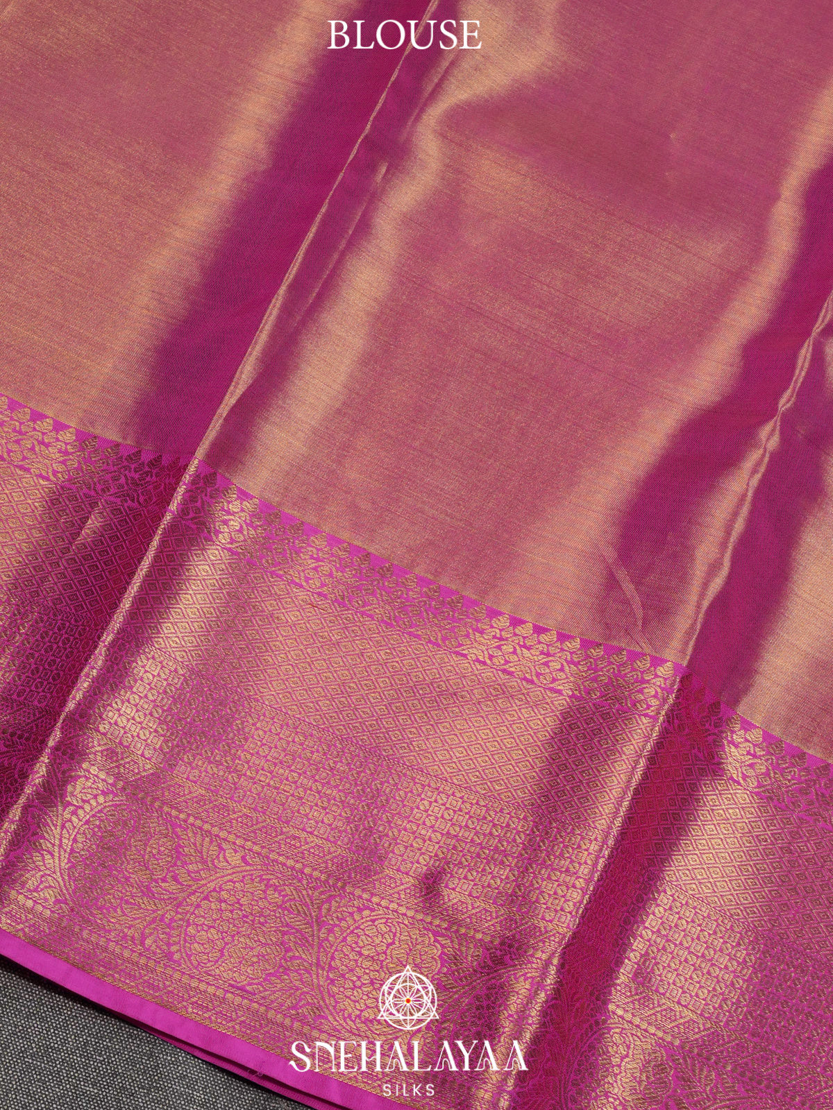 Rose Pink  Kanjivaram Silk Saree
