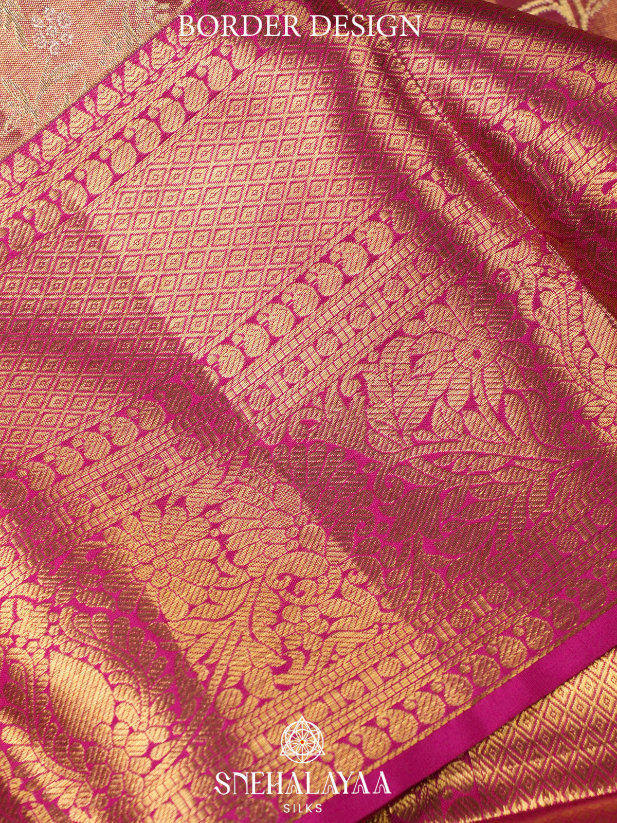 Rose Pink  Kanjivaram Silk Saree