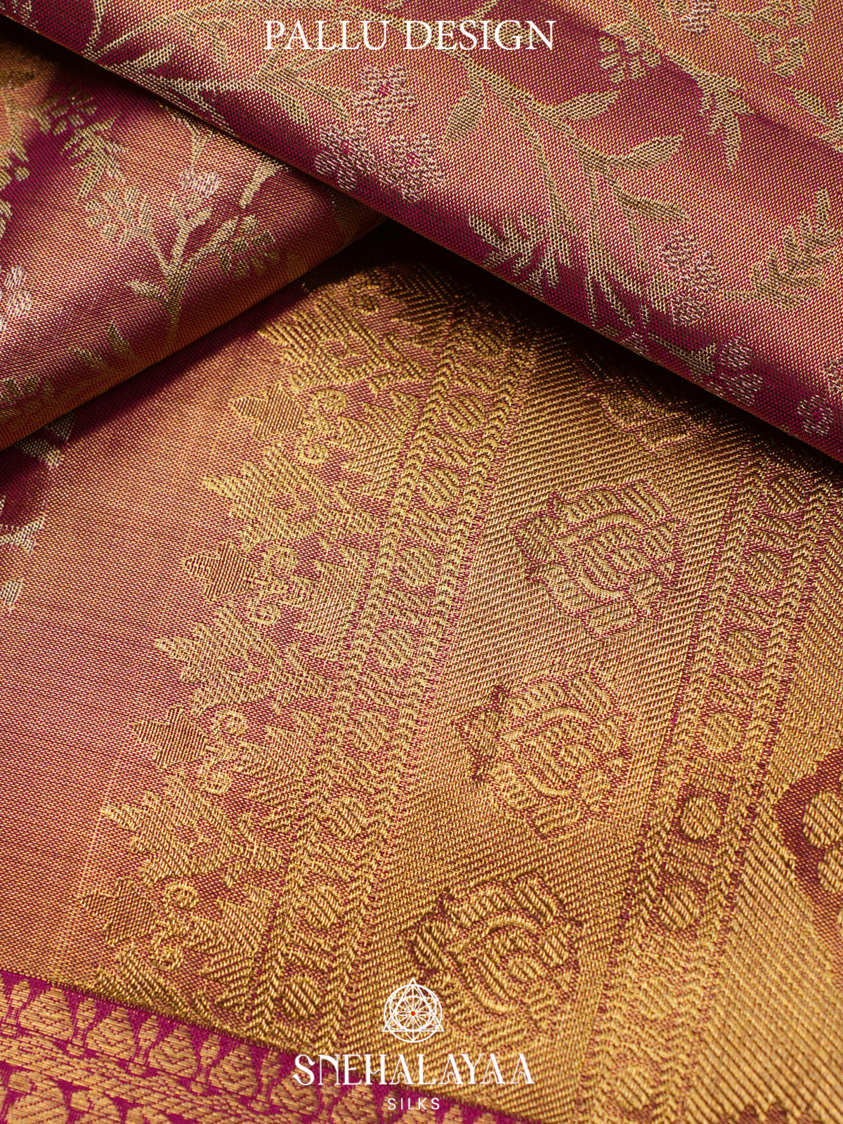 Rose Pink  Kanjivaram Silk Saree