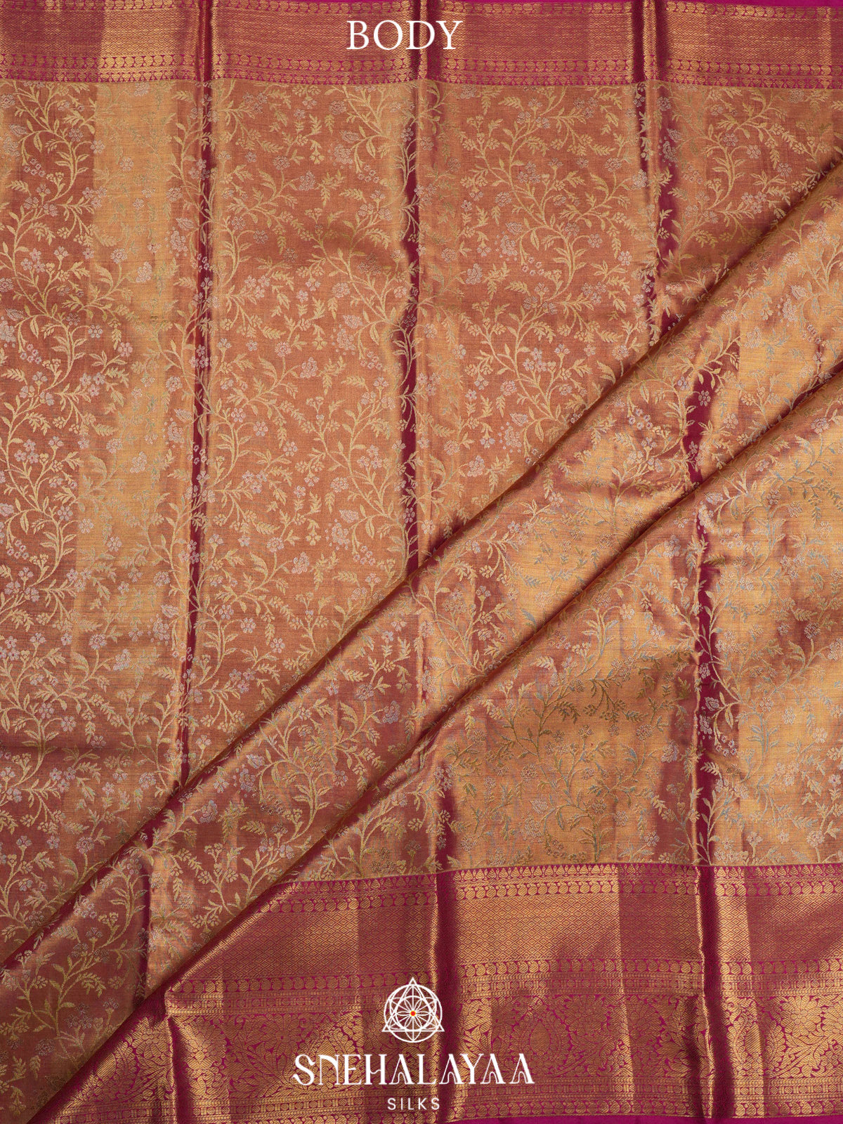 Rose Pink  Kanjivaram Silk Saree