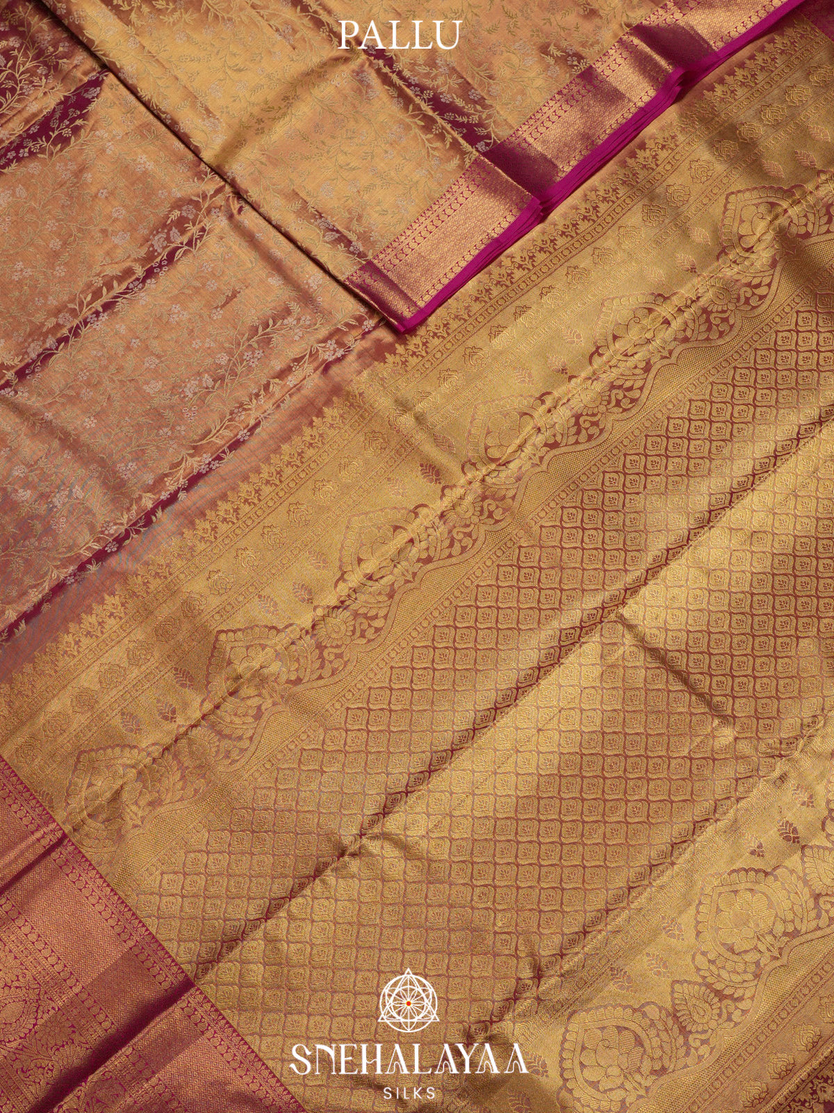 Rose Pink  Kanjivaram Silk Saree