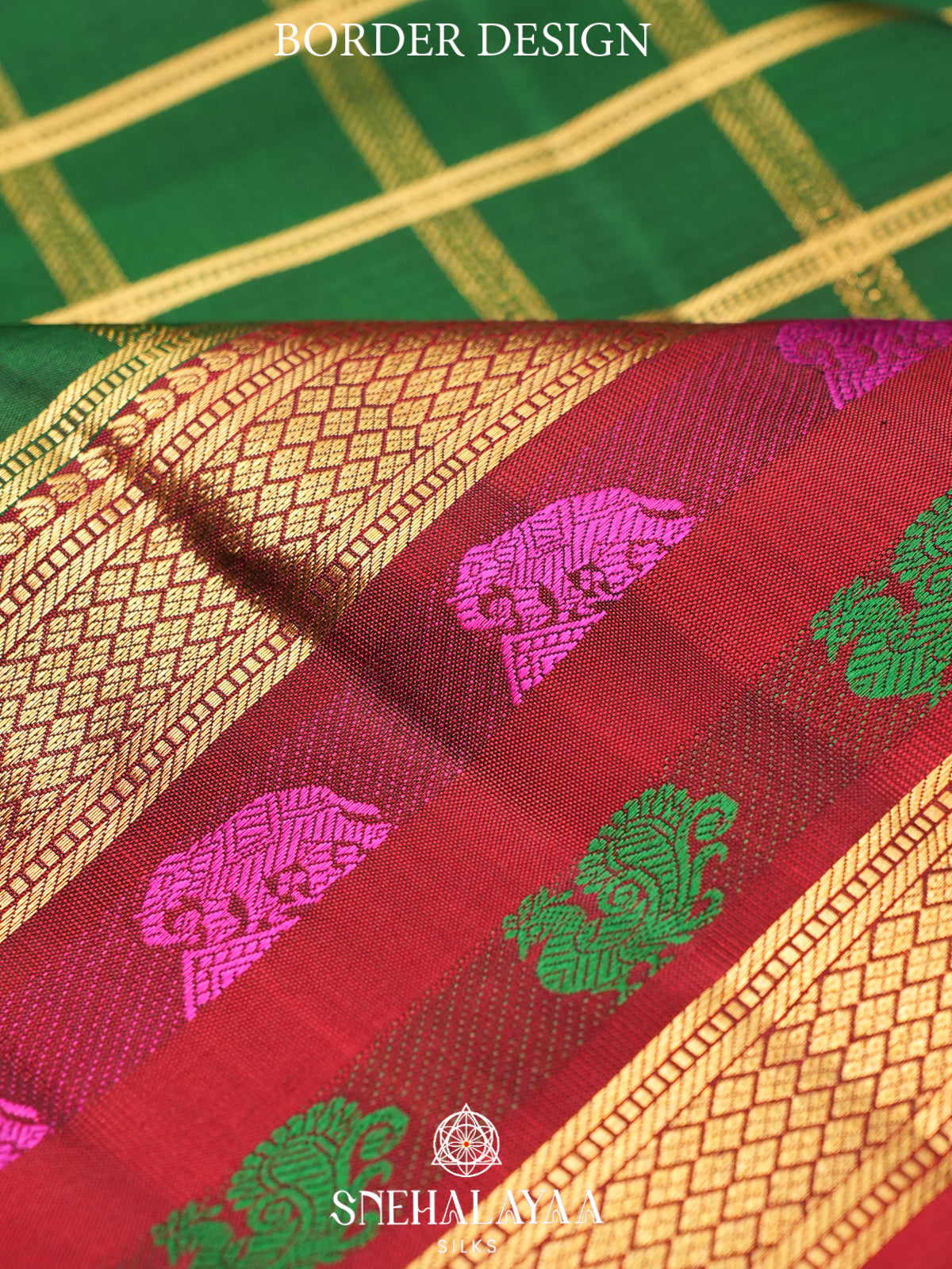Forest Green Kanjivaram Silk Saree