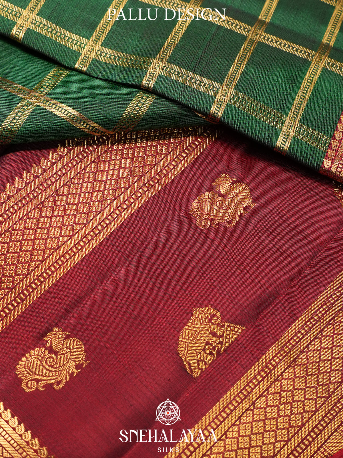 Forest Green Kanjivaram Silk Saree