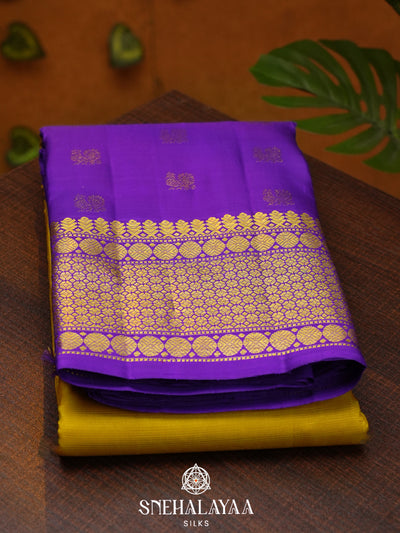 Mango Yellow Kanjivaram Silk Saree