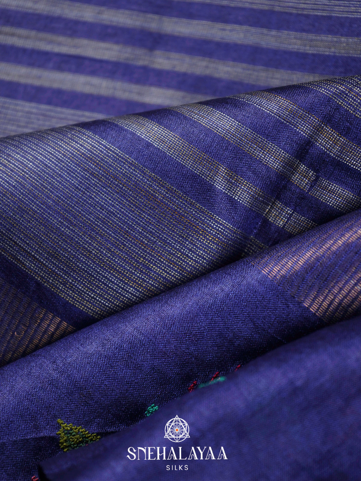 Blue  Tussar Saree