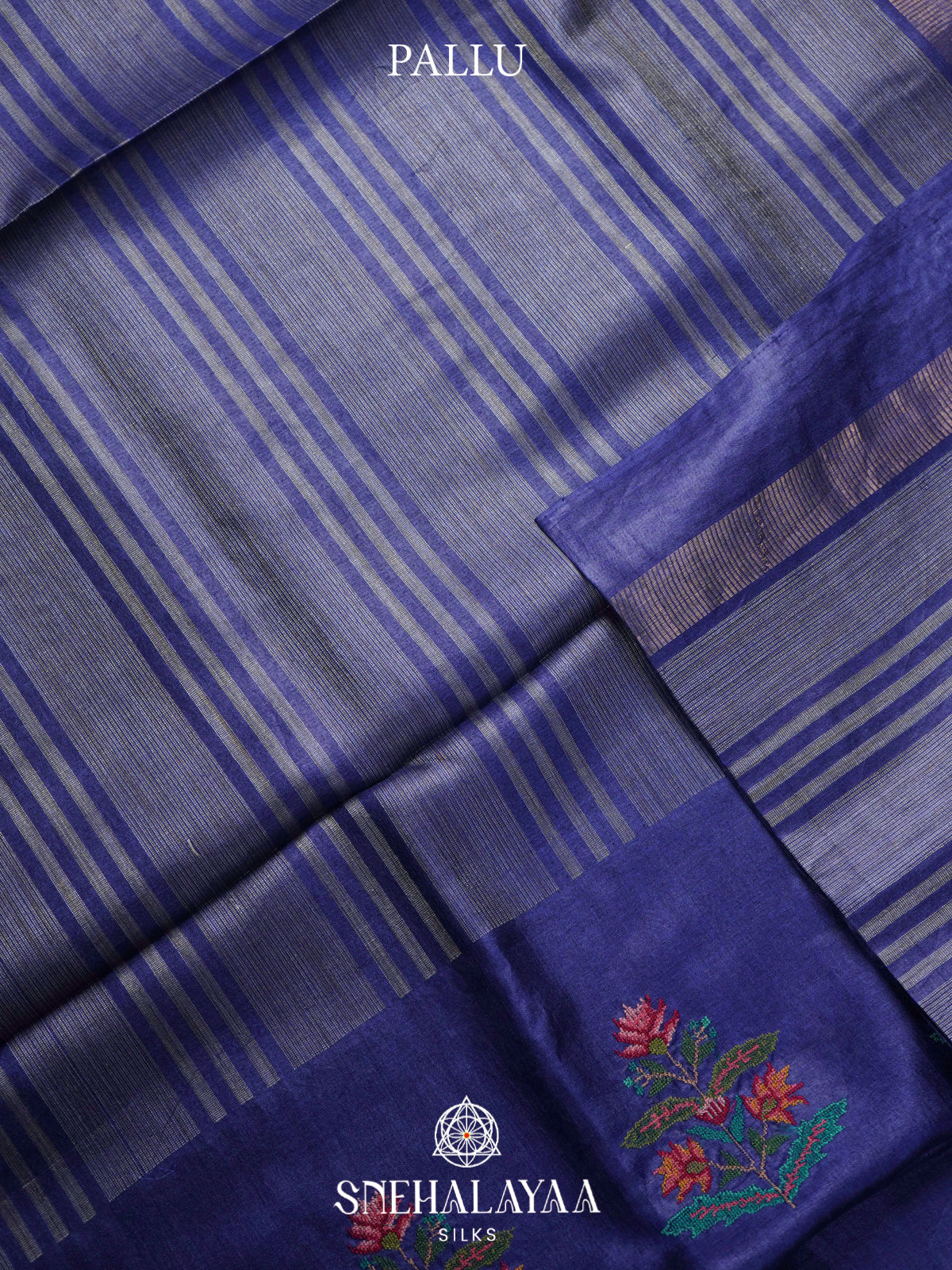 Blue  Tussar Saree