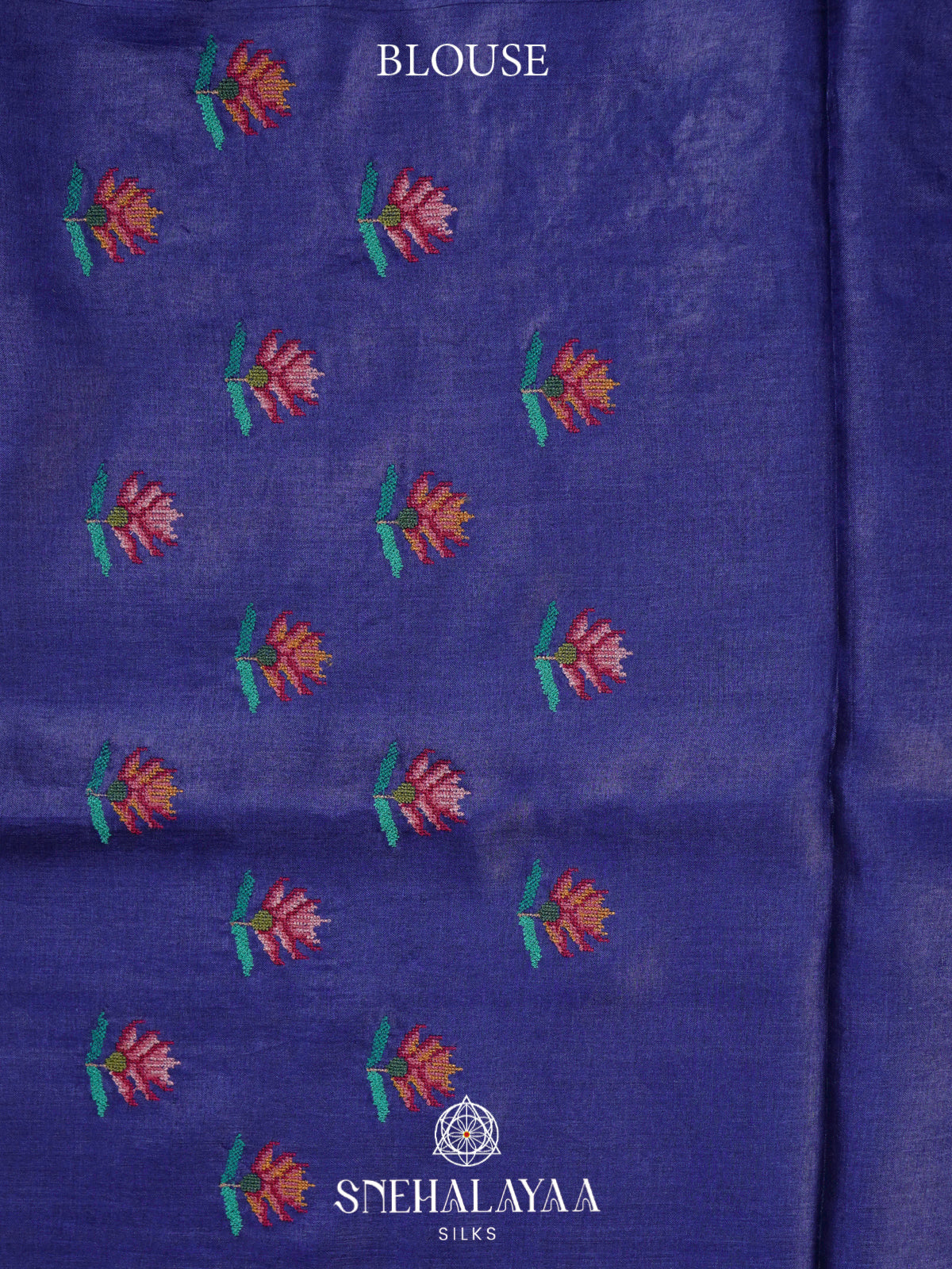 Blue  Tussar Saree