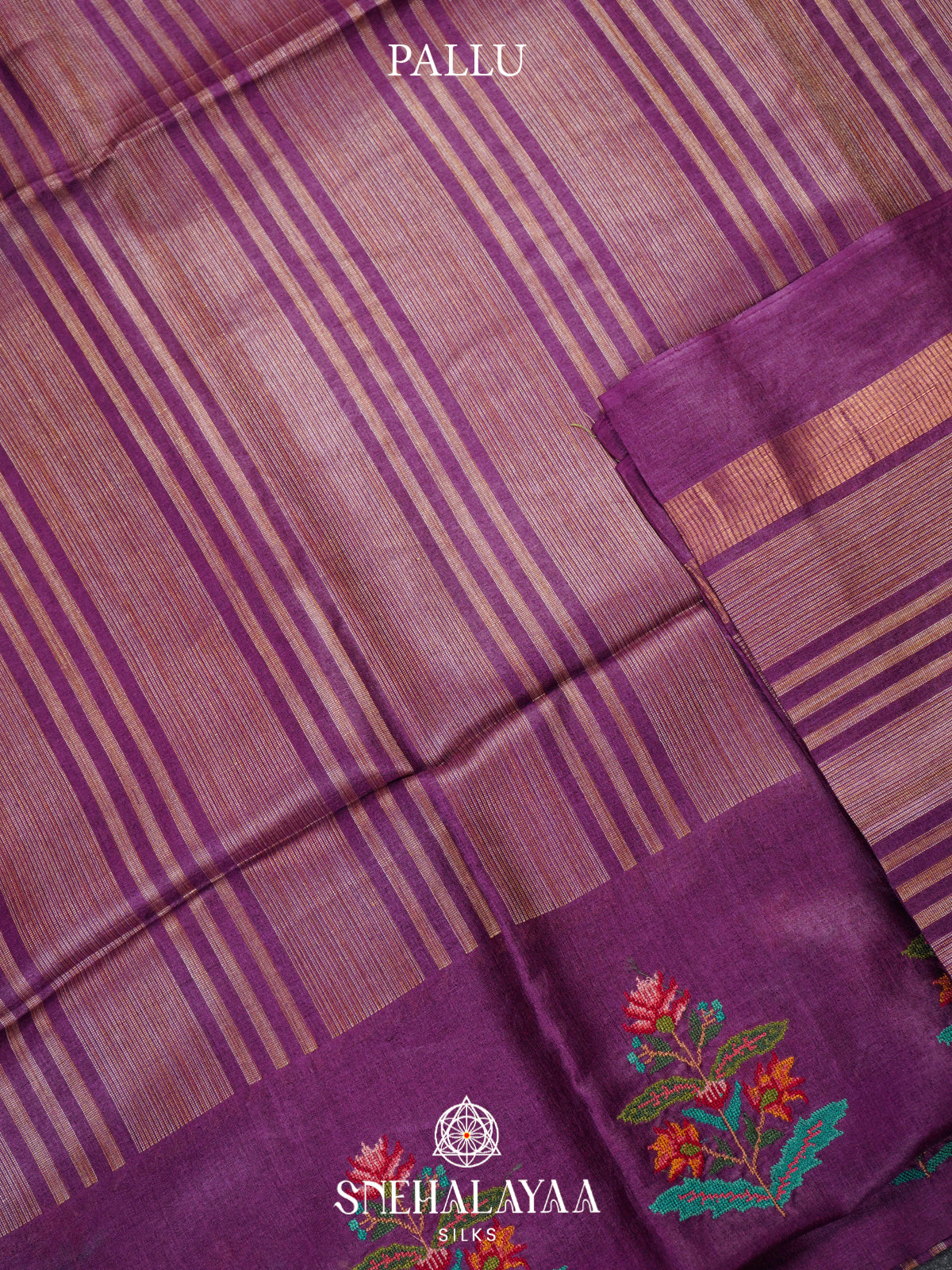 Magenta  Tussar Saree