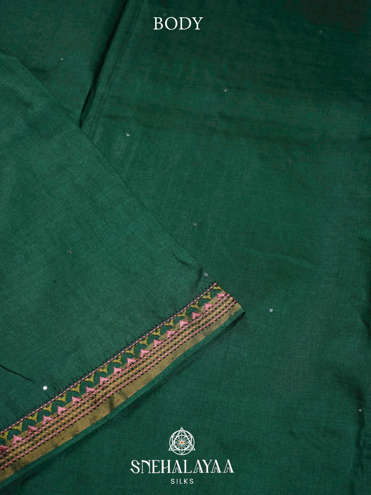 Forest Green  Tussar Saree