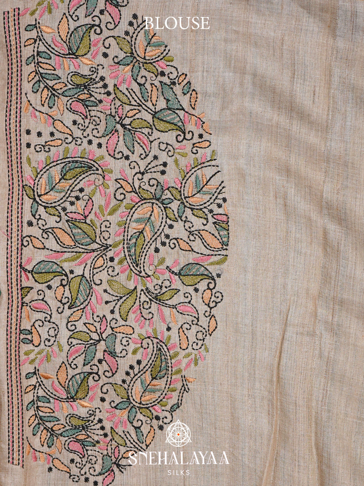 Forest Green  Tussar Saree