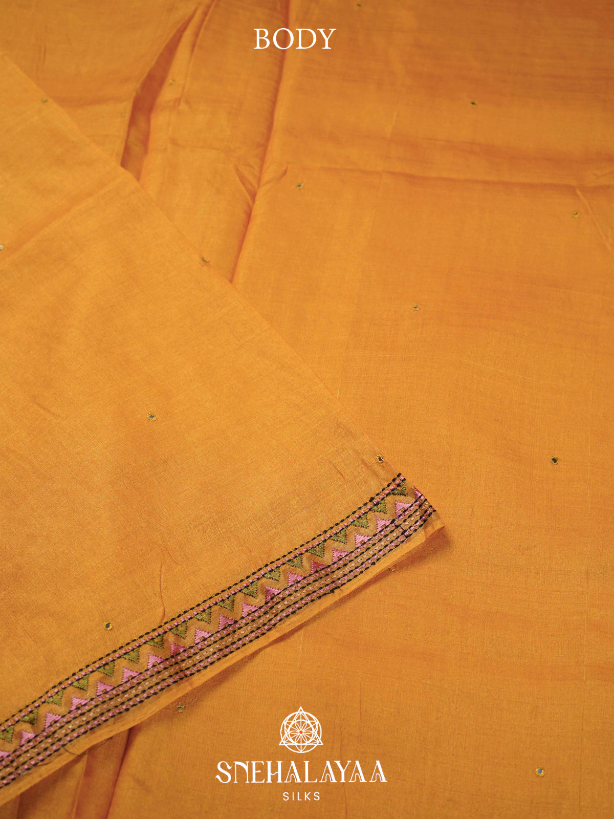 Mango Yellow  Tussar Saree