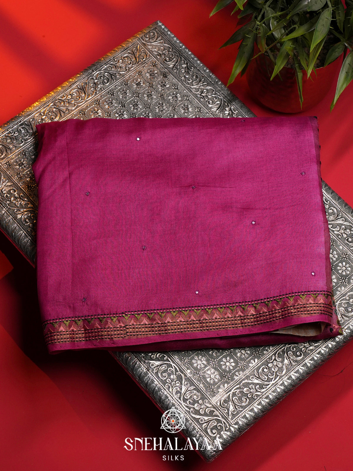 Pink Tussar Saree