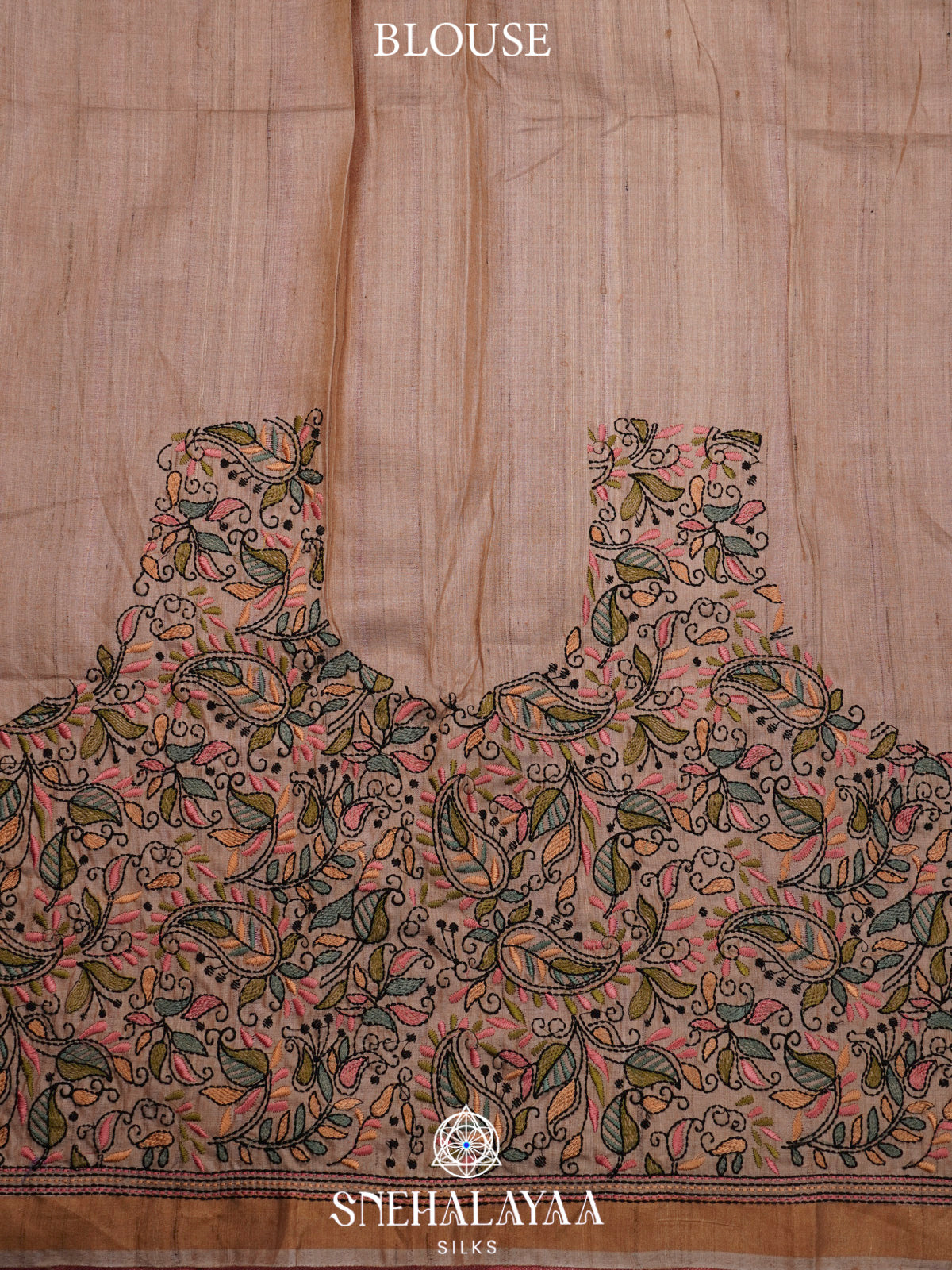 Pink Tussar Saree