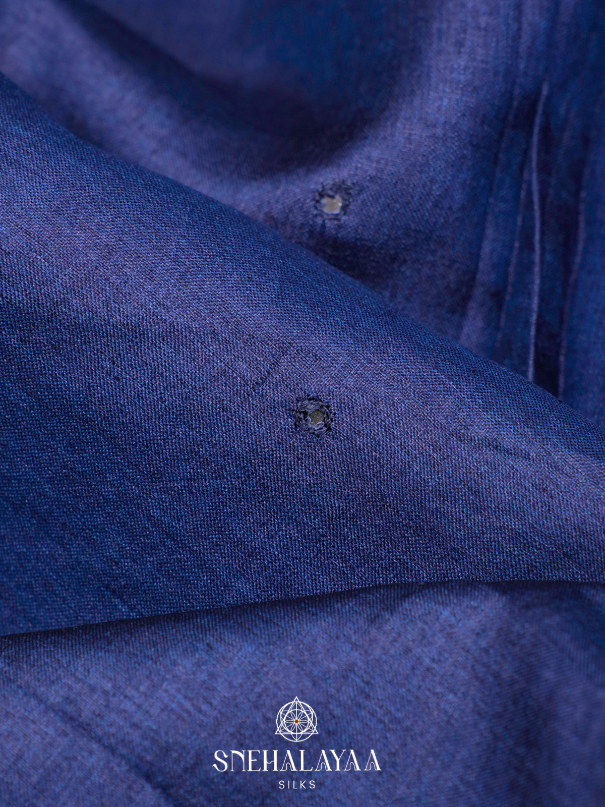 Navy Blue  Tussar Saree