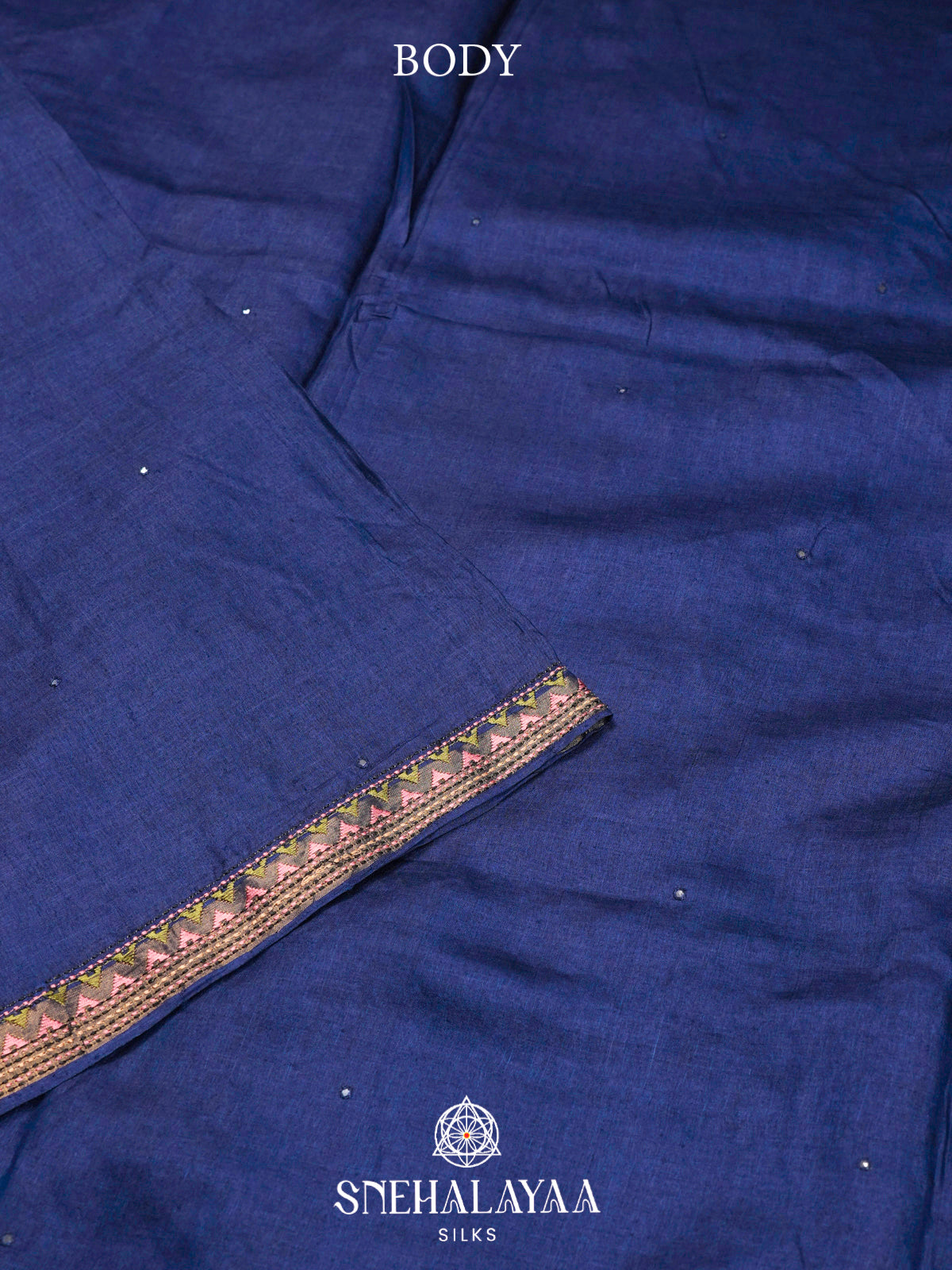Navy Blue  Tussar Saree