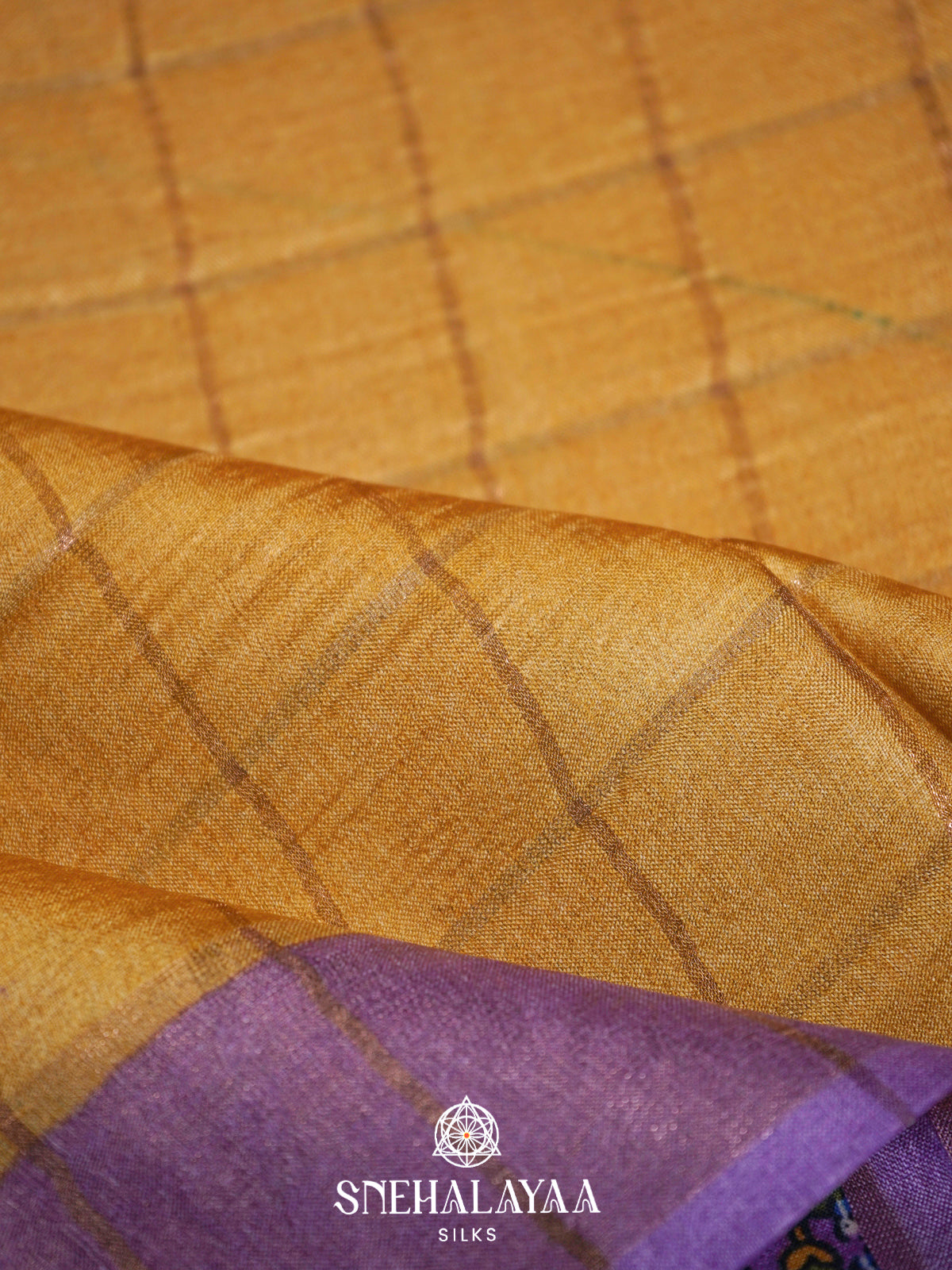 Yellow  Tussar Saree