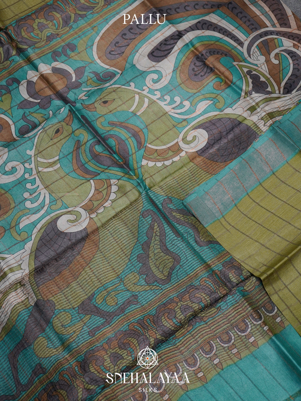 Green  Tussar Saree