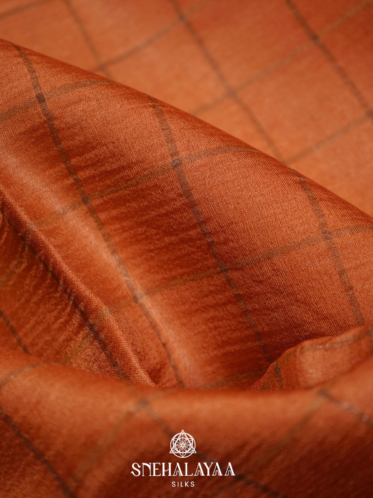 Orange  Tussar Saree