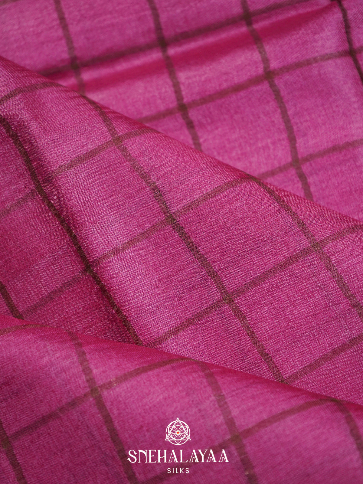 Pink  Tussar Saree