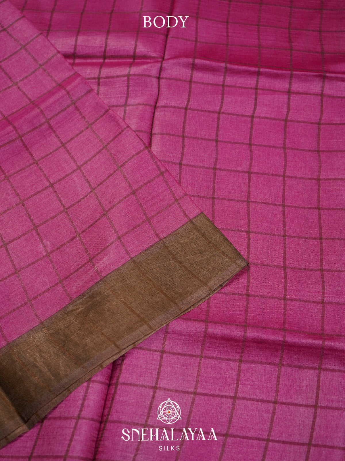 Pink  Tussar Saree