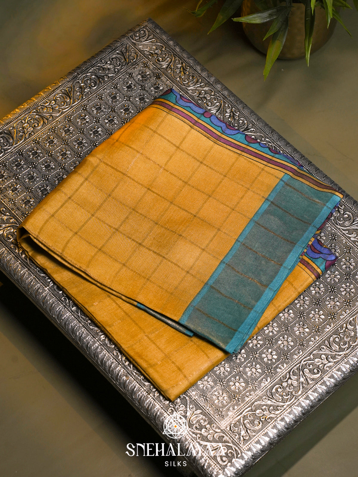 Yellow  Tussar Saree