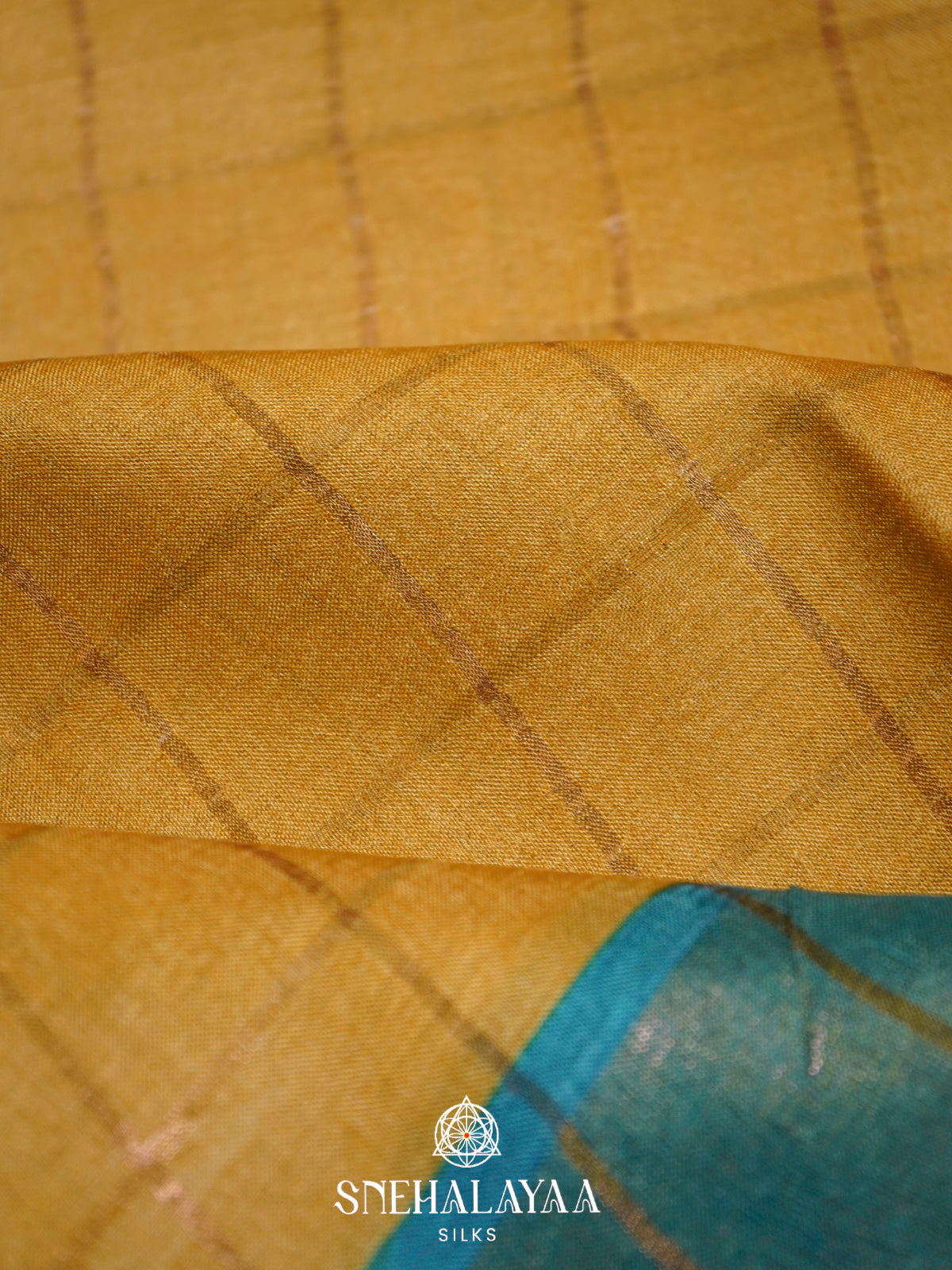 Yellow  Tussar Saree