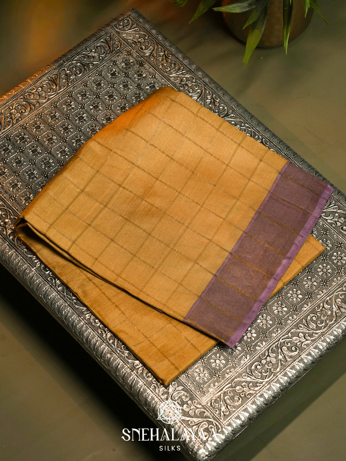 Yellow  Tussar Saree