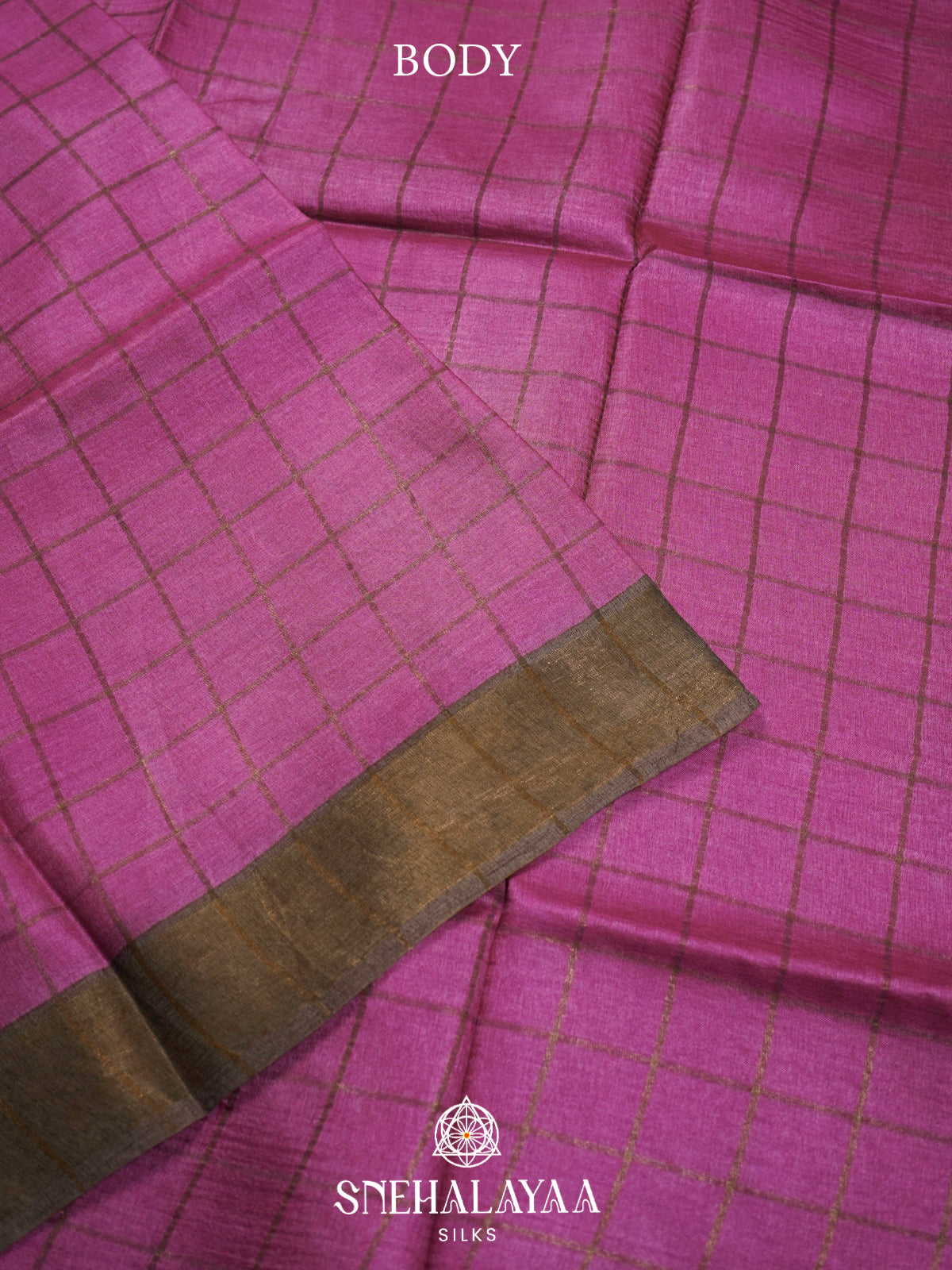 Pink  Tussar Saree