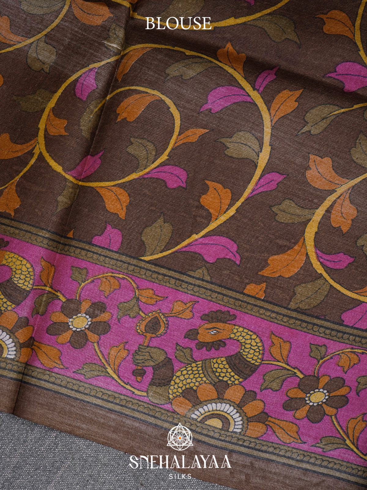 Pink  Tussar Saree