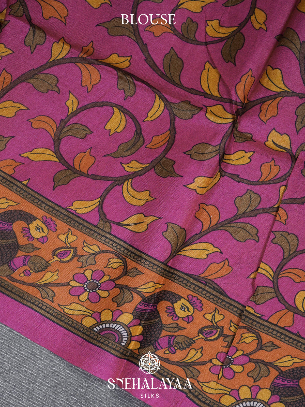 Orange  Tussar Saree