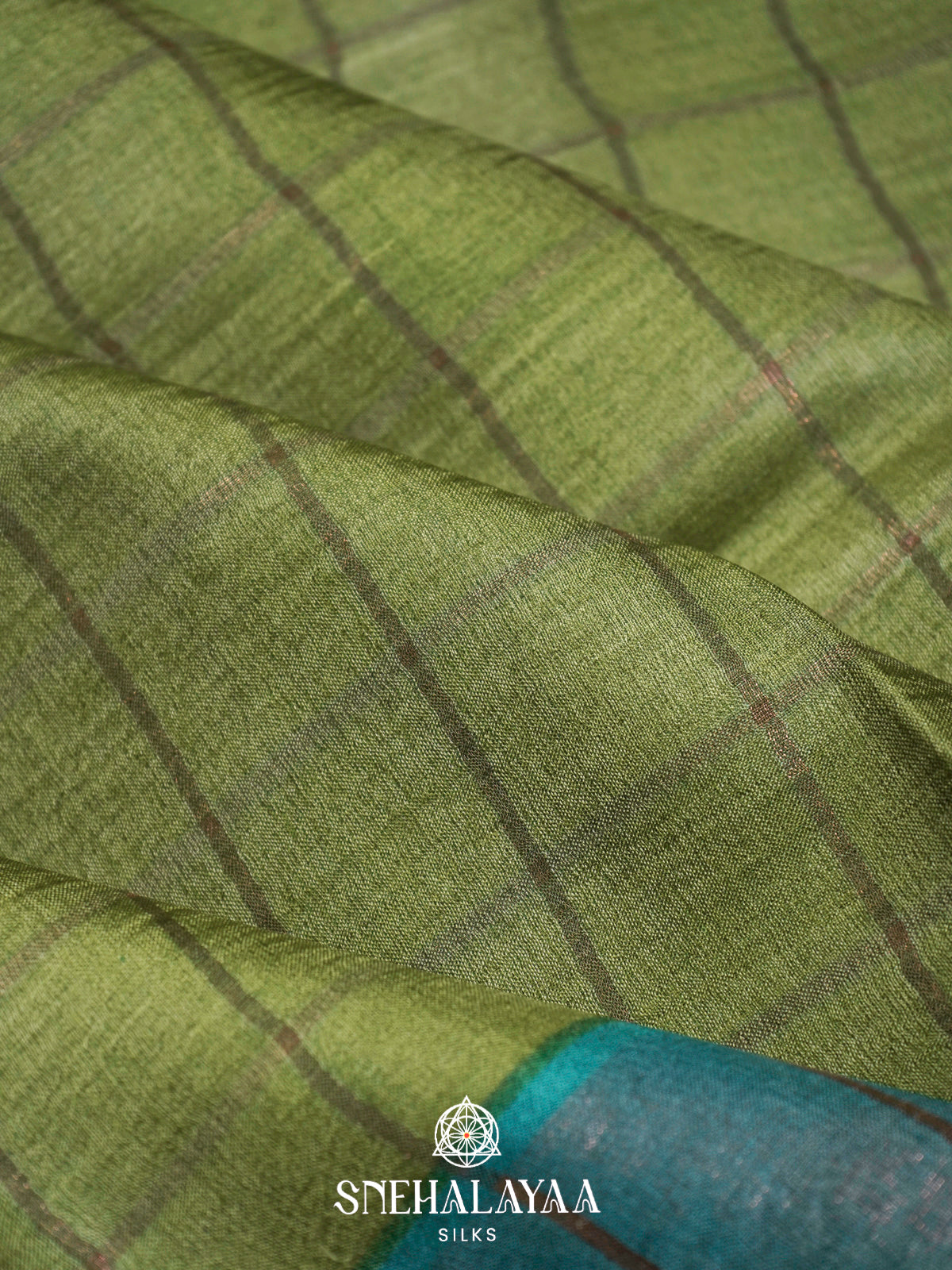Green  Tussar Saree