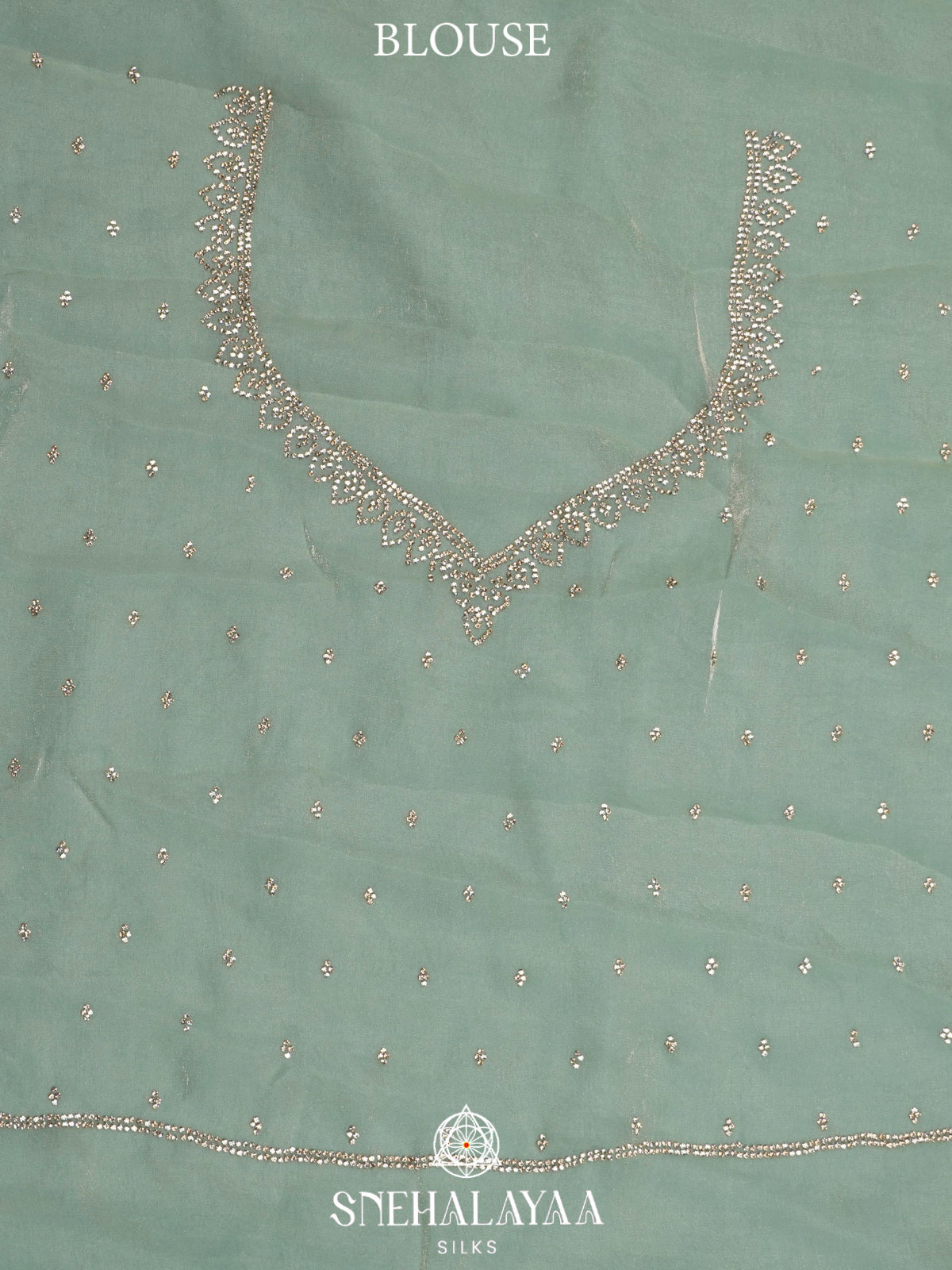Mint Green Designer Saree