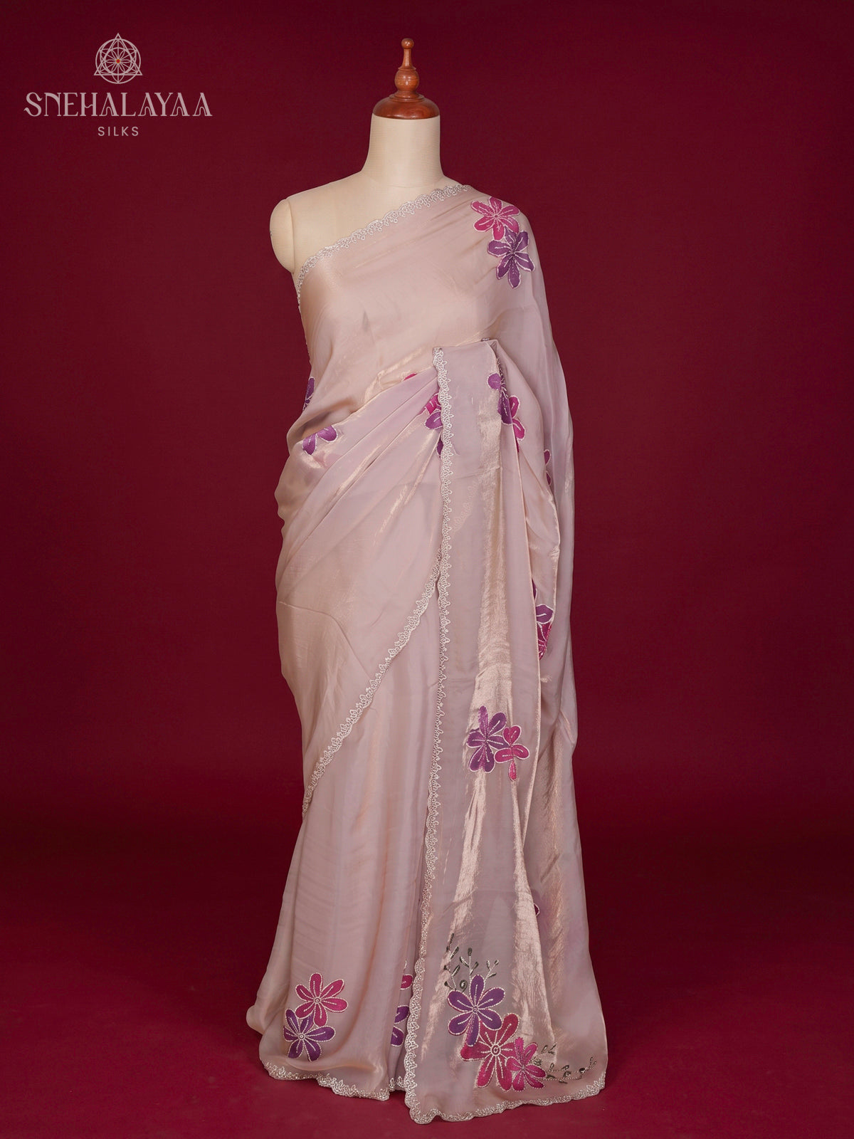 Pink Designer Saree