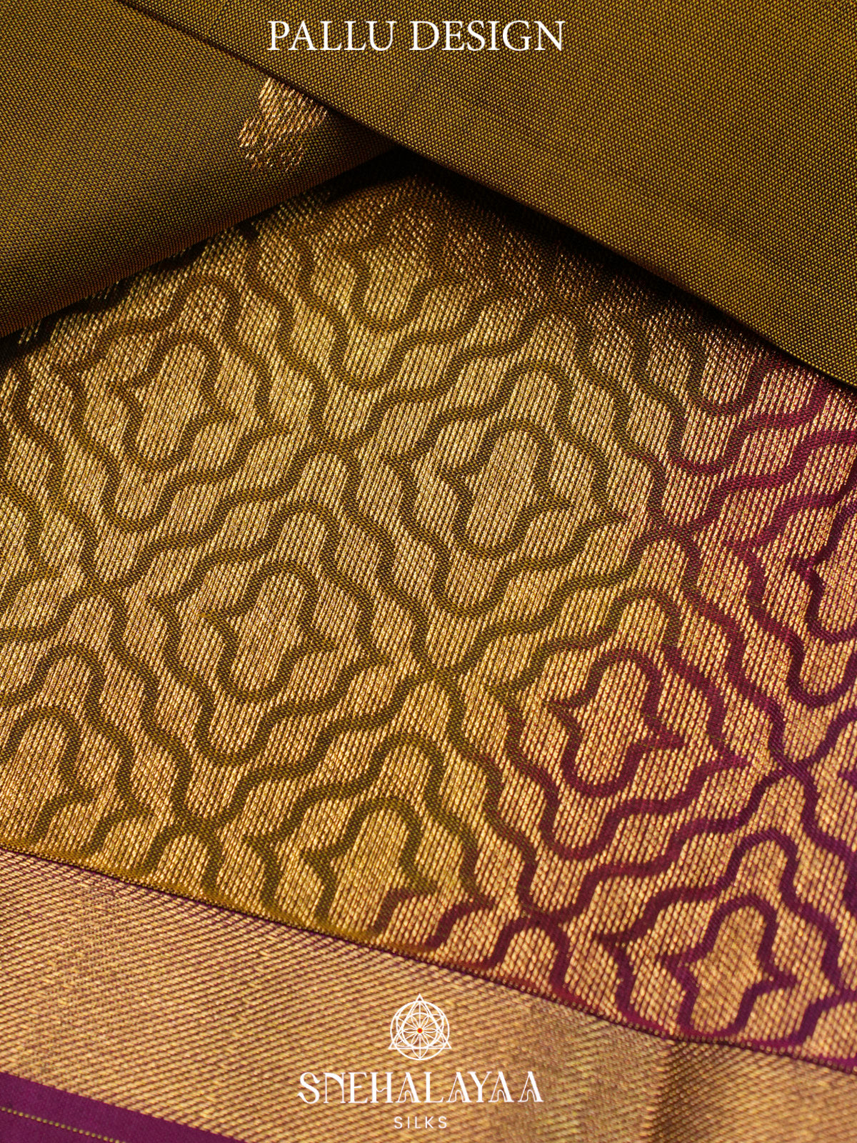 Olive Green  Kanjivaram Silk Saree