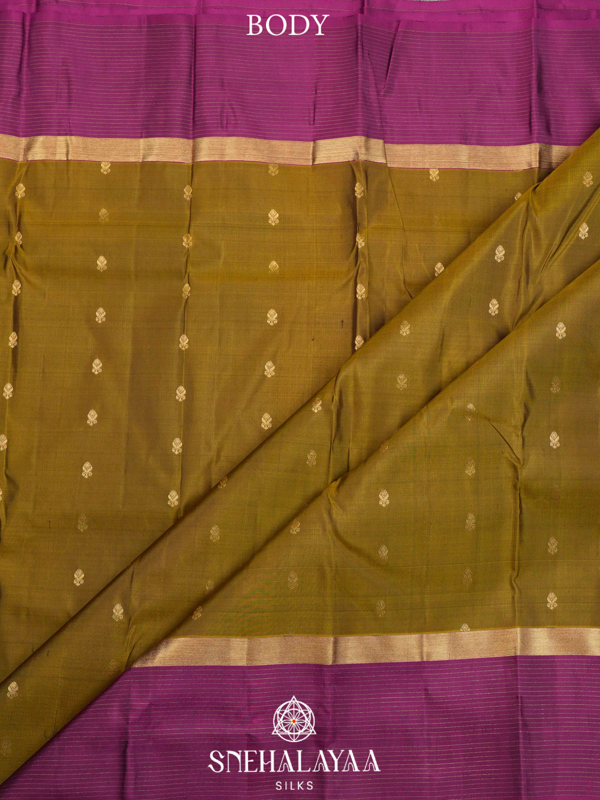 Olive Green  Kanjivaram Silk Saree