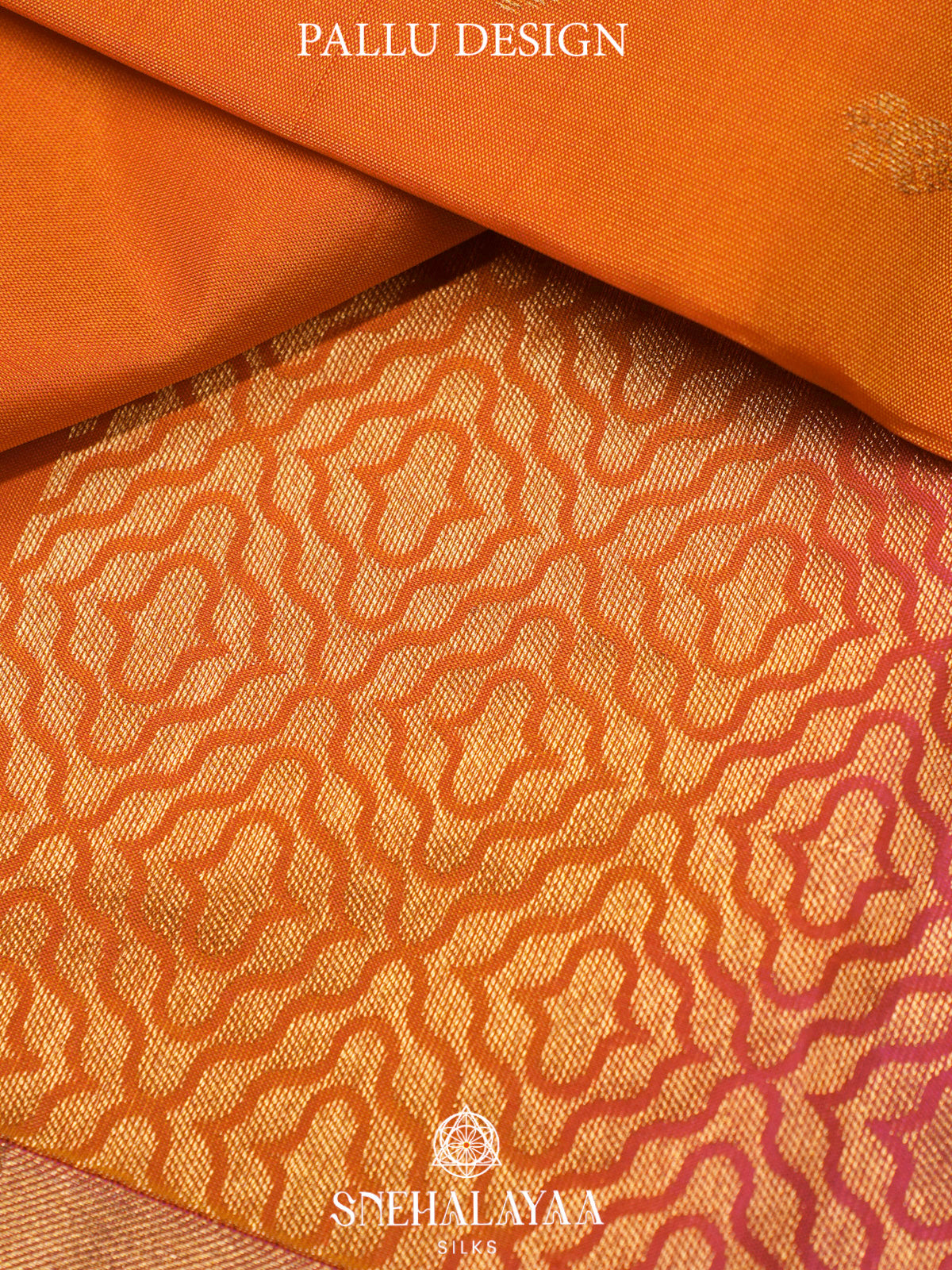 Rust Orange  Kanjivaram Silk Saree