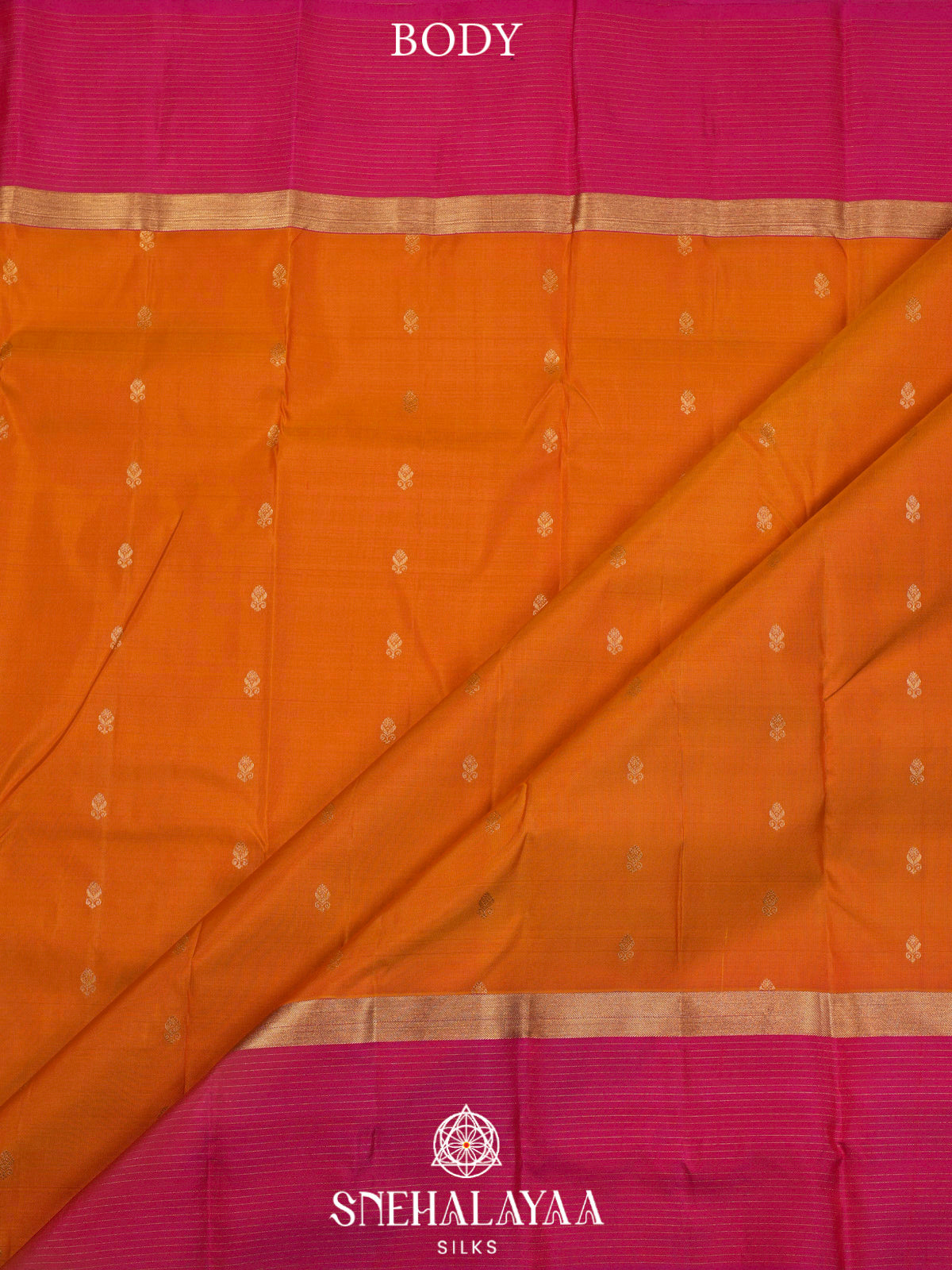 Rust Orange  Kanjivaram Silk Saree