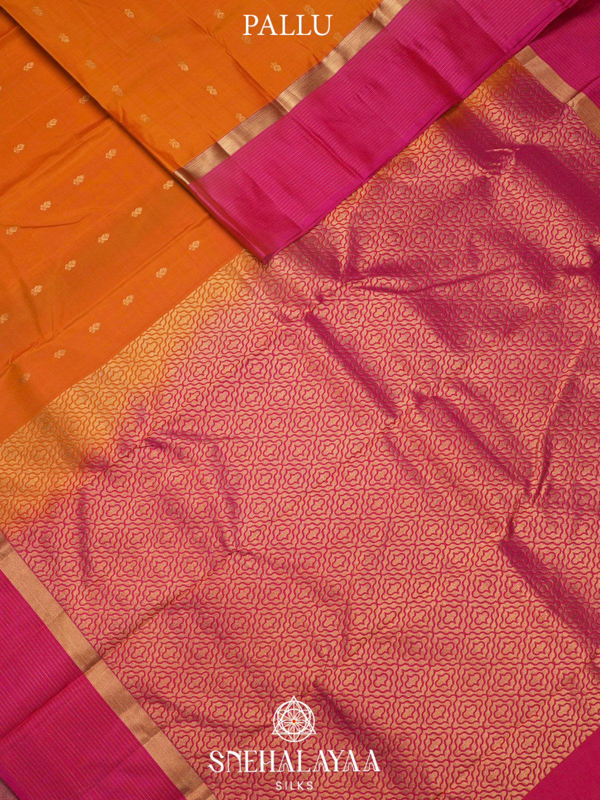 Rust Orange  Kanjivaram Silk Saree